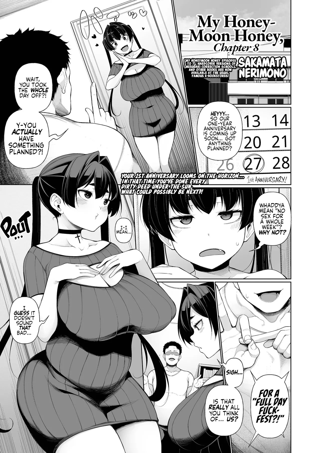[Sakamata Nerimono] Ichinen Kanojo Ch. 8 (Saishuuwa) | My Honeymoon Honey Ch. 8 (COMIC Shigekiteki SQUIRT!! Vol. 51) [English] [head empty + Wiimouto] [Digital] - Page 1