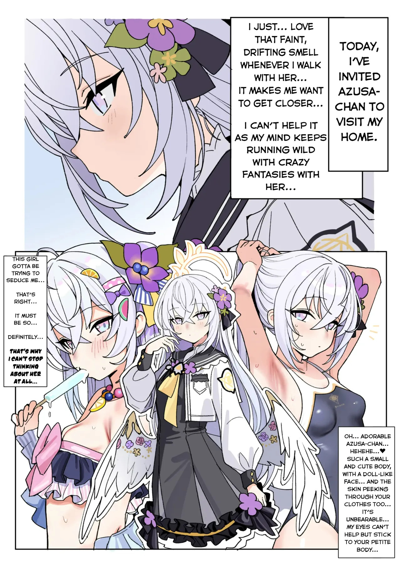 [Kawaii Azusa (Rong Hui)] Hakudaku Tenshi to no, Torokeru You na Joukou (Blue Archive) [Digital] [English] - Page 3