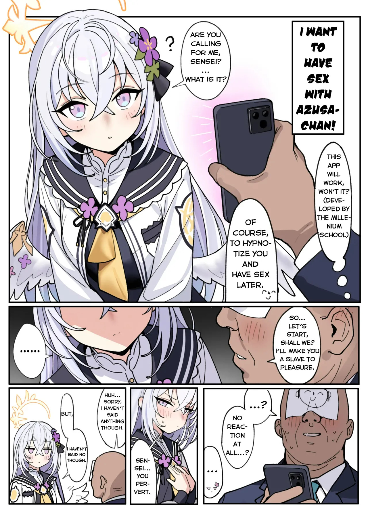 [Kawaii Azusa (Rong Hui)] Hakudaku Tenshi to no, Torokeru You na Joukou (Blue Archive) [Digital] [English] - Page 4
