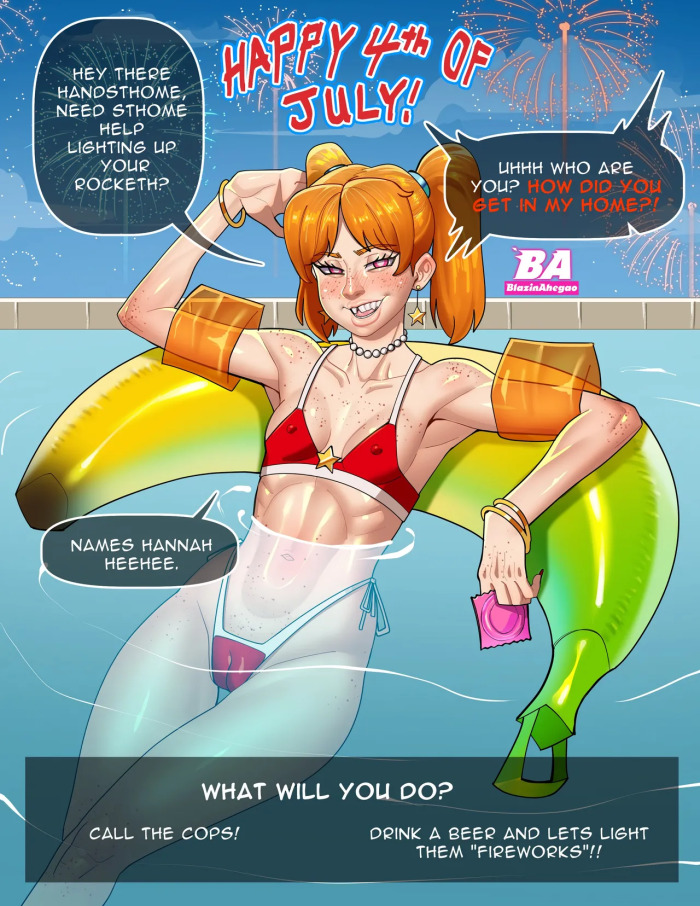 [BlazinAhegao] Happy 4th of July: Hannah