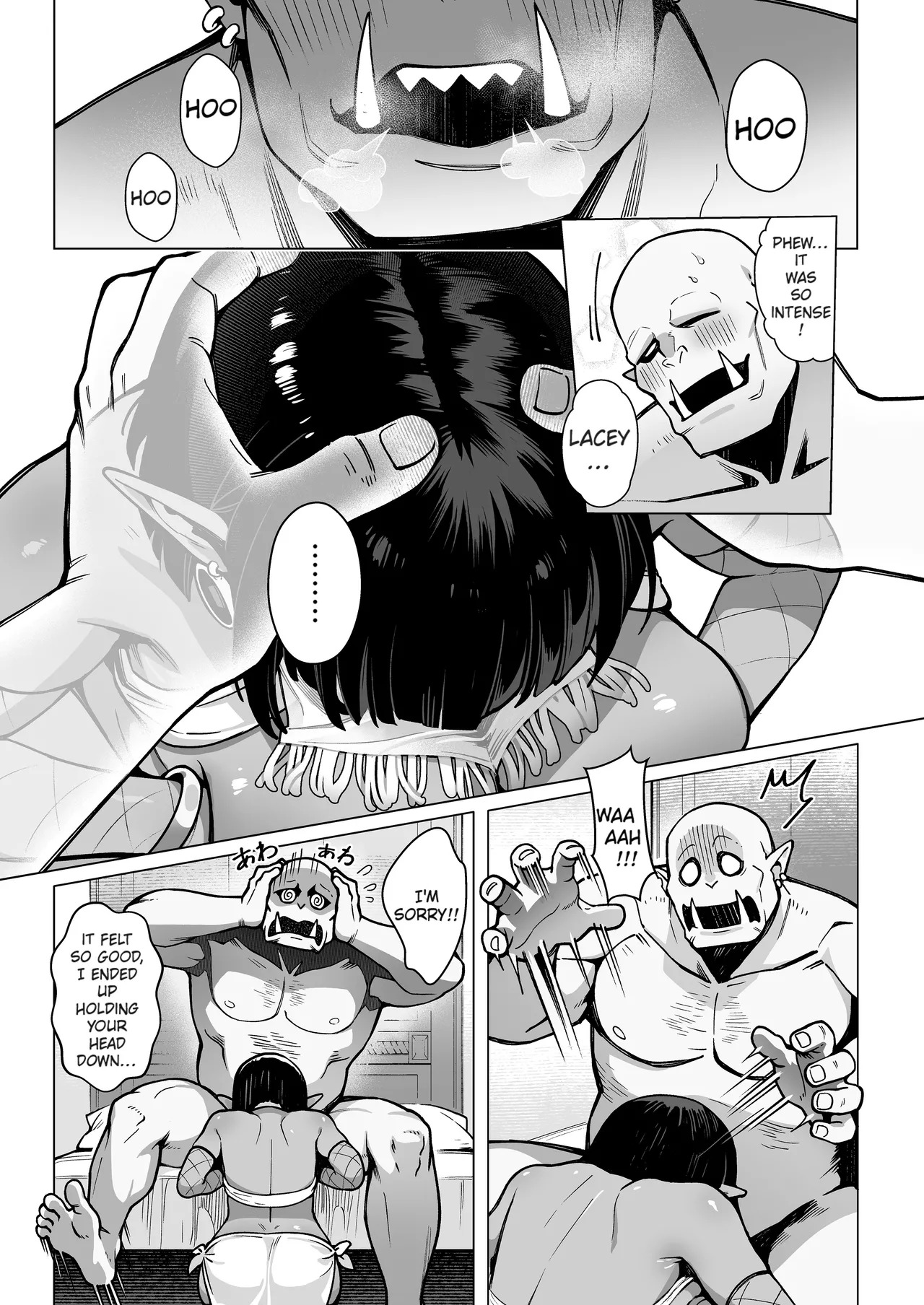 [Master of Tea & Chaos Studio (Sencha Bashira, Mugicha Bashira)] Yosei Shoukan 3-goushitsu Lacy ~Kasshoku Hada Elf o Shimei Shita Dotei Orc~ 1 [English] [Comics EnjoyerTranslation] [Decensored] - Page 13