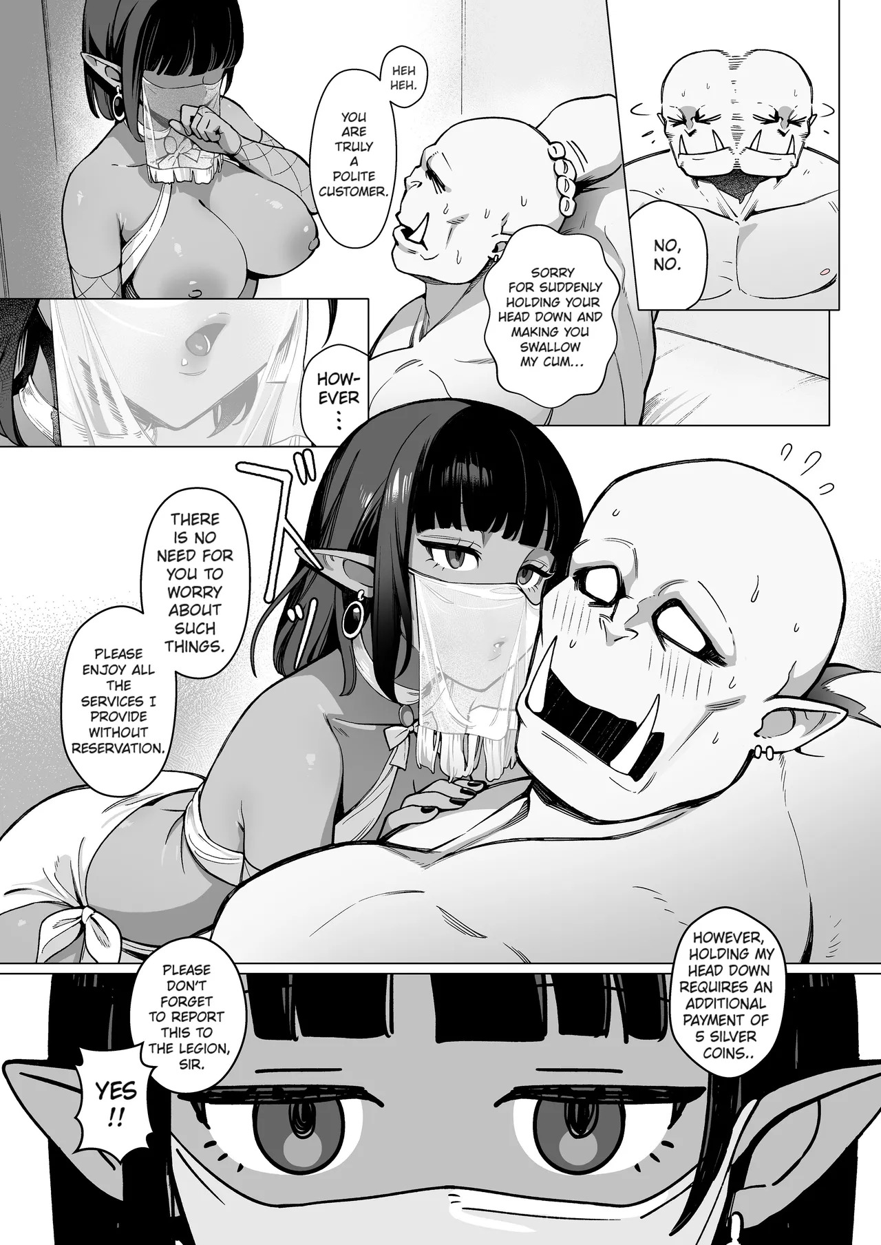 [Master of Tea & Chaos Studio (Sencha Bashira, Mugicha Bashira)] Yosei Shoukan 3-goushitsu Lacy ~Kasshoku Hada Elf o Shimei Shita Dotei Orc~ 1 [English] [Comics EnjoyerTranslation] [Decensored] - Page 15
