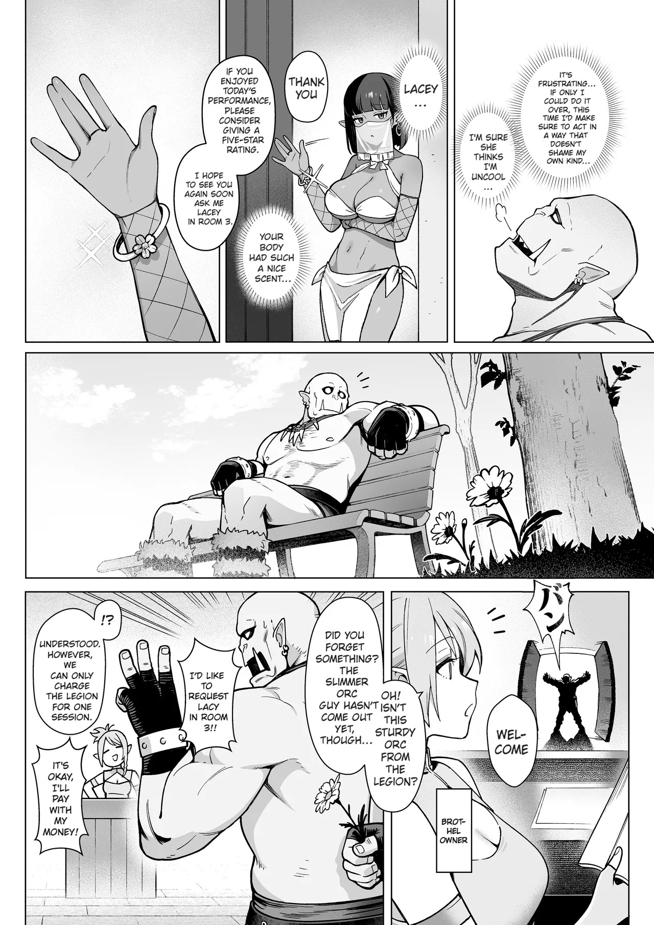 [Master of Tea & Chaos Studio (Sencha Bashira, Mugicha Bashira)] Yosei Shoukan 3-goushitsu Lacy ~Kasshoku Hada Elf o Shimei Shita Dotei Orc~ 1 [English] [Comics EnjoyerTranslation] [Decensored] - Page 25