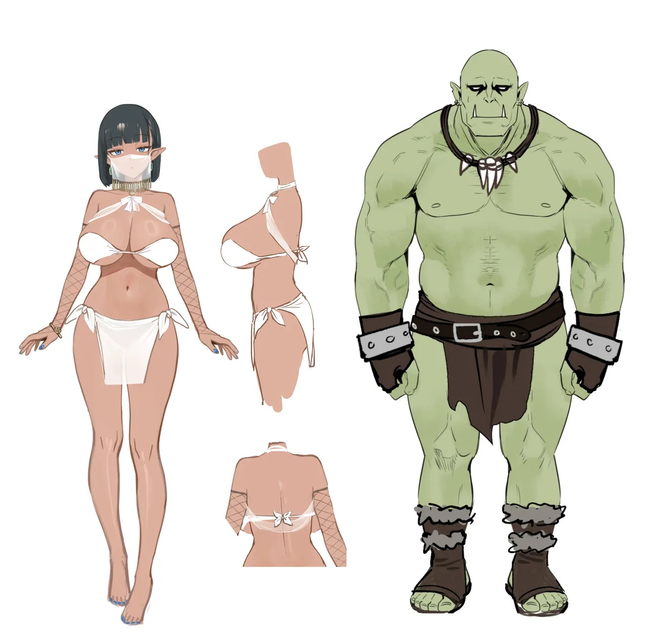 [Master of Tea & Chaos Studio (Sencha Bashira, Mugicha Bashira)] Yosei Shoukan 3-goushitsu Lacy ~Kasshoku Hada Elf o Shimei Shita Dotei Orc~ 1 [English] [Comics EnjoyerTranslation] [Decensored] - Page 51