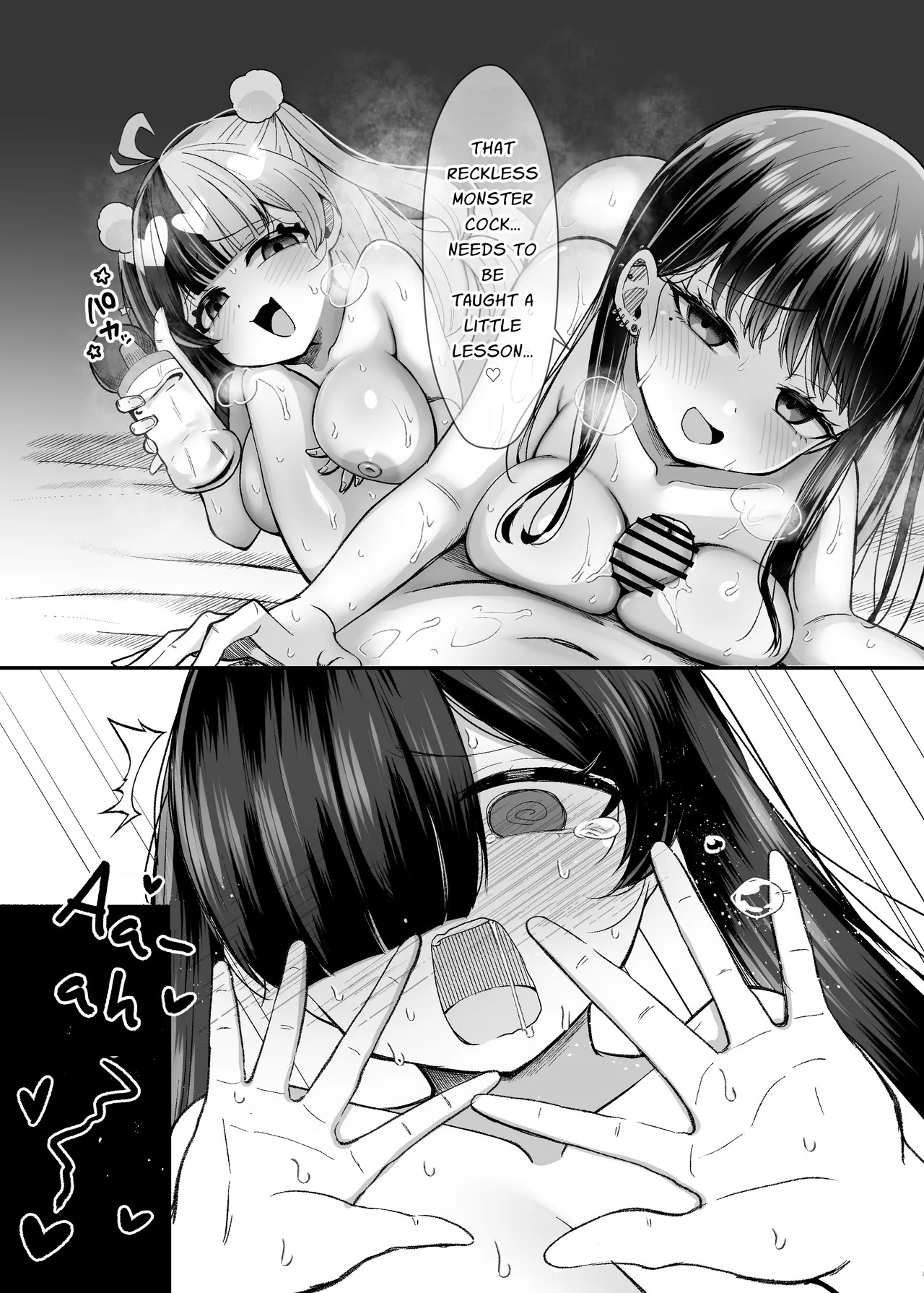 [LittlePencil (Emumiya Nyamu)] Ochinpo Joshi 3-nin, NatsuComi Senrihin Yominagara Nuite Hamete Mata Nuita. | Three Dick Girls Jerked Off To Their Summer Comiket Loot, Fucked, And Then Did It Again [Digital] [English] [Penguin Piper] - Page 48