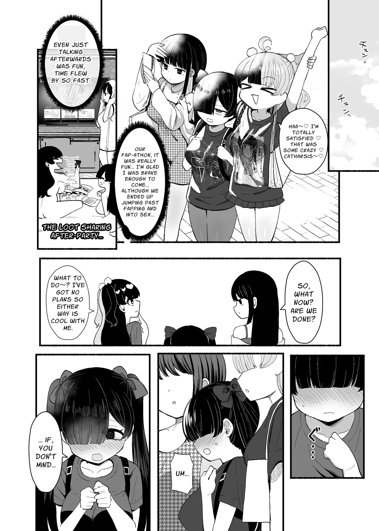 [LittlePencil (Emumiya Nyamu)] Ochinpo Joshi 3-nin, NatsuComi Senrihin Yominagara Nuite Hamete Mata Nuita. | Three Dick Girls Jerked Off To Their Summer Comiket Loot, Fucked, And Then Did It Again [Digital] [English] [Penguin Piper] - Page 52