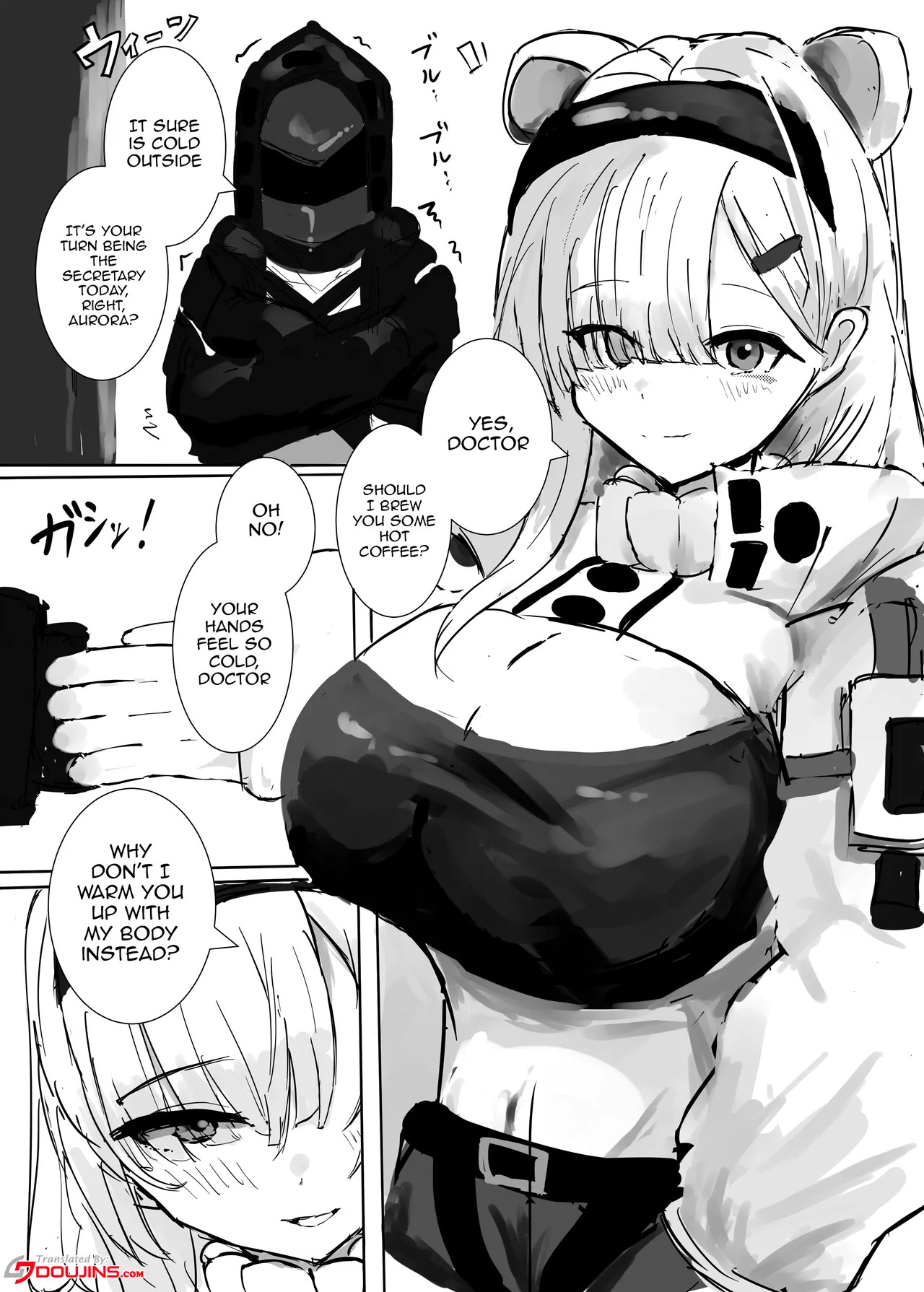 [Sunaneko] Aurora-chan to Karada Attame Ecchi o Suru Ohanashi / Story About Doing Lewd Things With Aurora As She Warms My Body (Arknights) [English] {Doujins.com} - Page 1