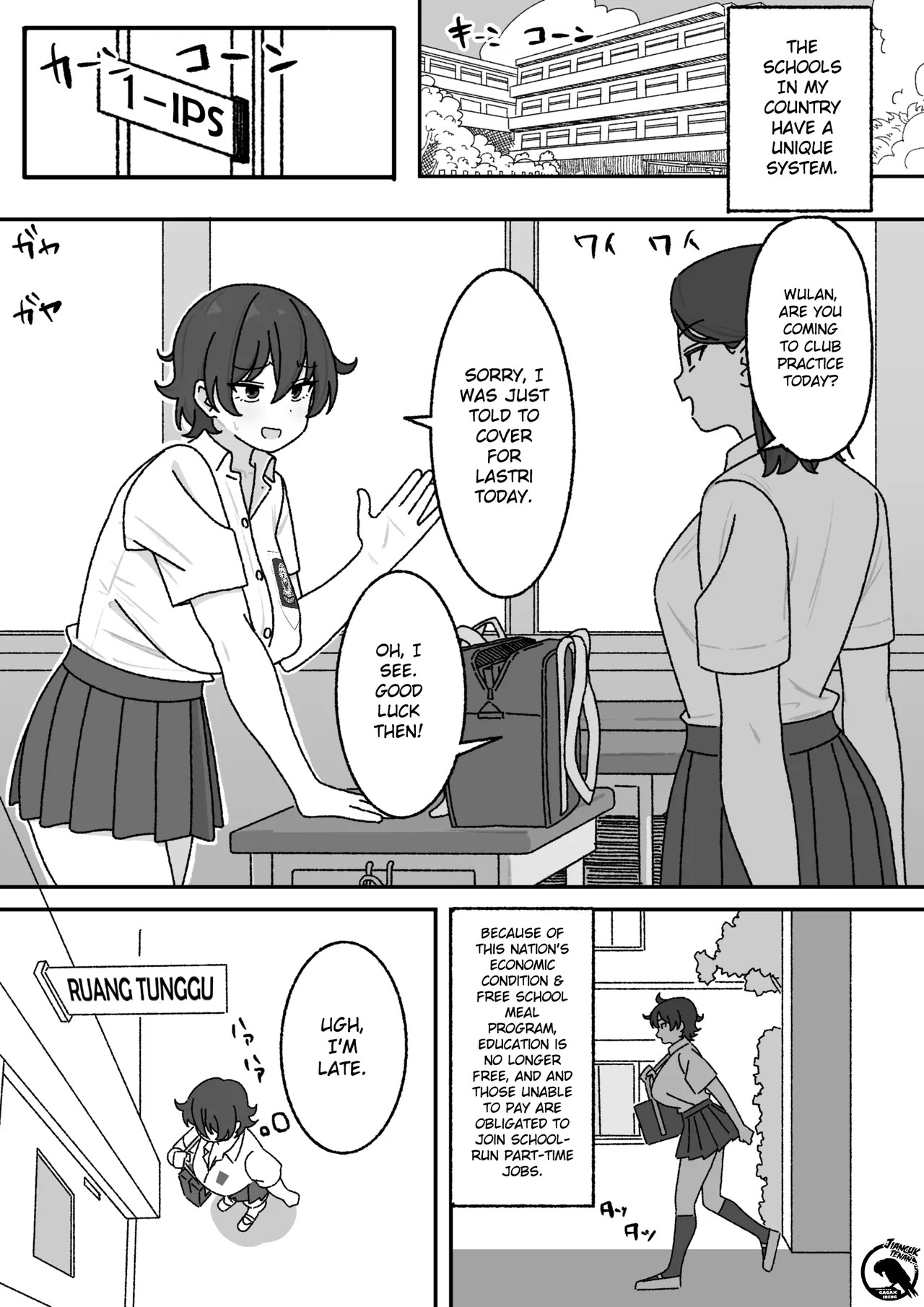Because of the free meal program, poor students now have to take on part-time jobs. [English] [Gagak_Ireng] (rewrite) - Page 2
