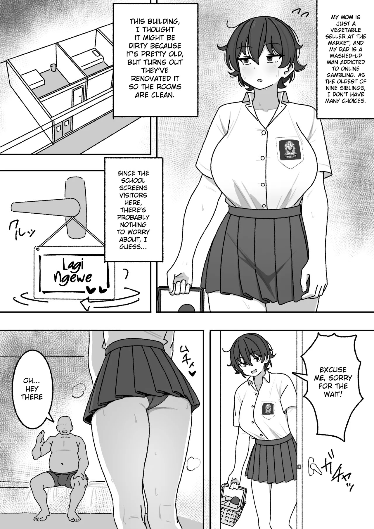 Because of the free meal program, poor students now have to take on part-time jobs. [English] [Gagak_Ireng] (rewrite) - Page 4