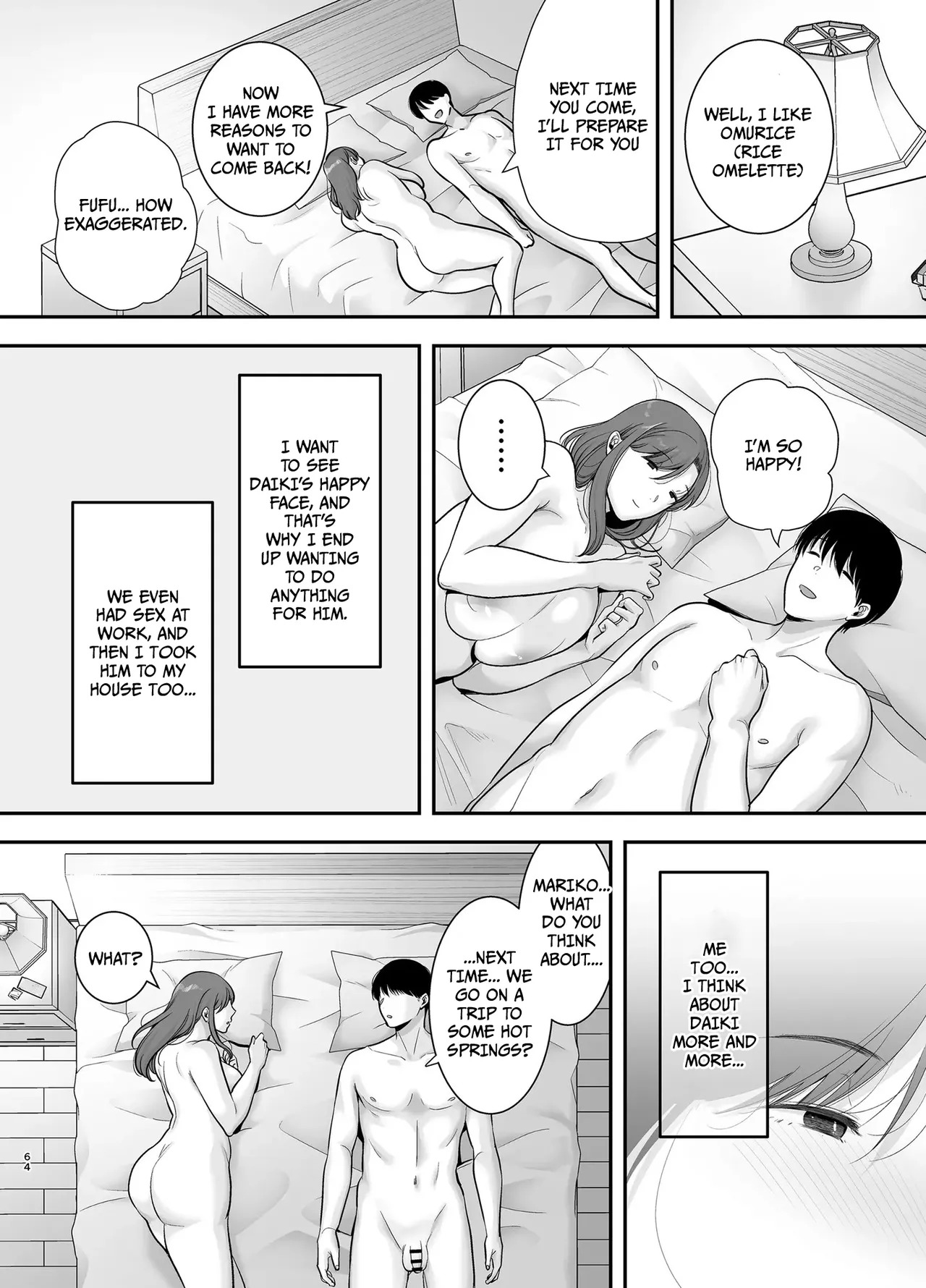 [Ogon Shinshi Club (Cloudy)] Mariko-san to Boku ~Beit Saki no Hitozuma to no Furin Kankei~ | Mariko-san and Me ~An Affair with a Married Woman from My Part-Time Job~ 2 [English] - Page 63