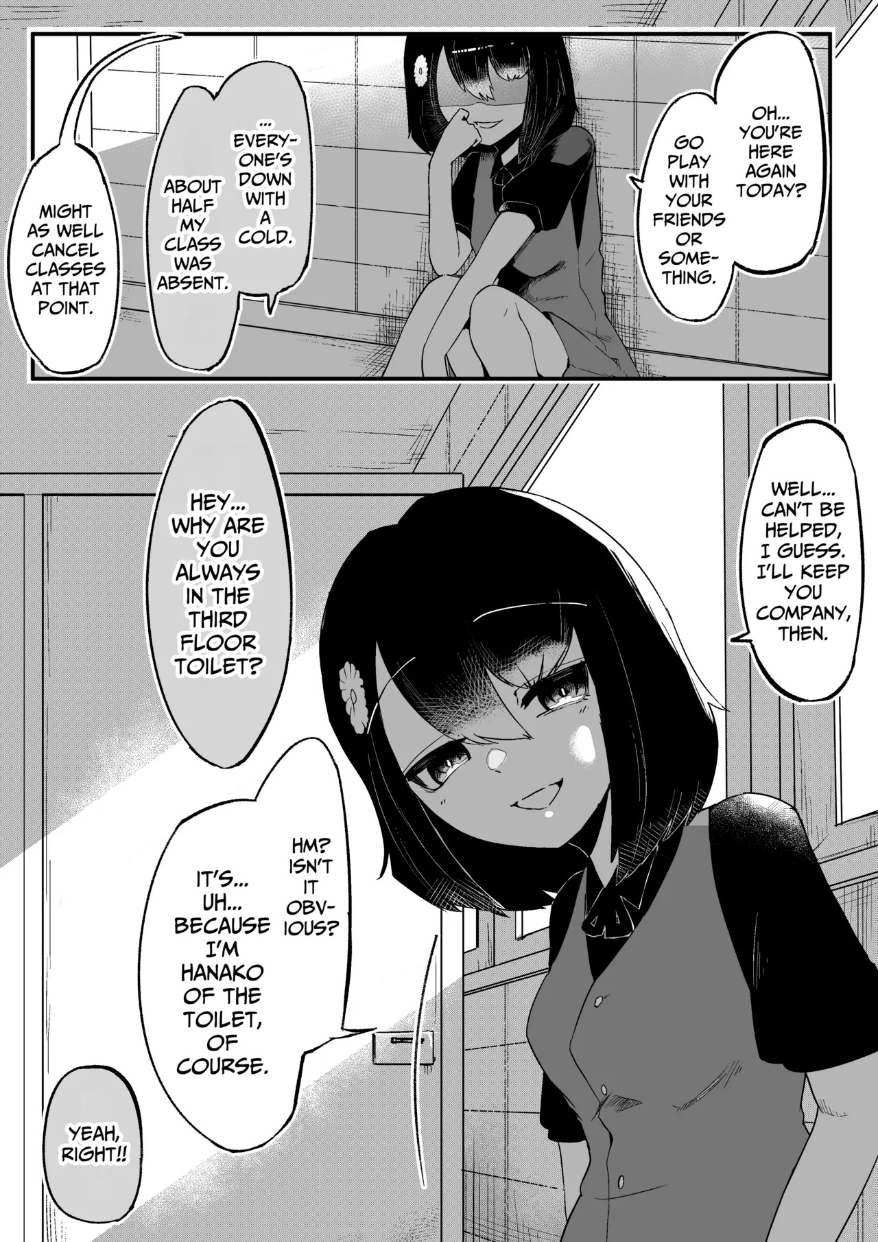 [Aimai no Wakusei (Nabatani Kinoko)] Toilet no Hanabirako-san | Hanako of the Toilet [English] [lethal dolphin] - Page 34