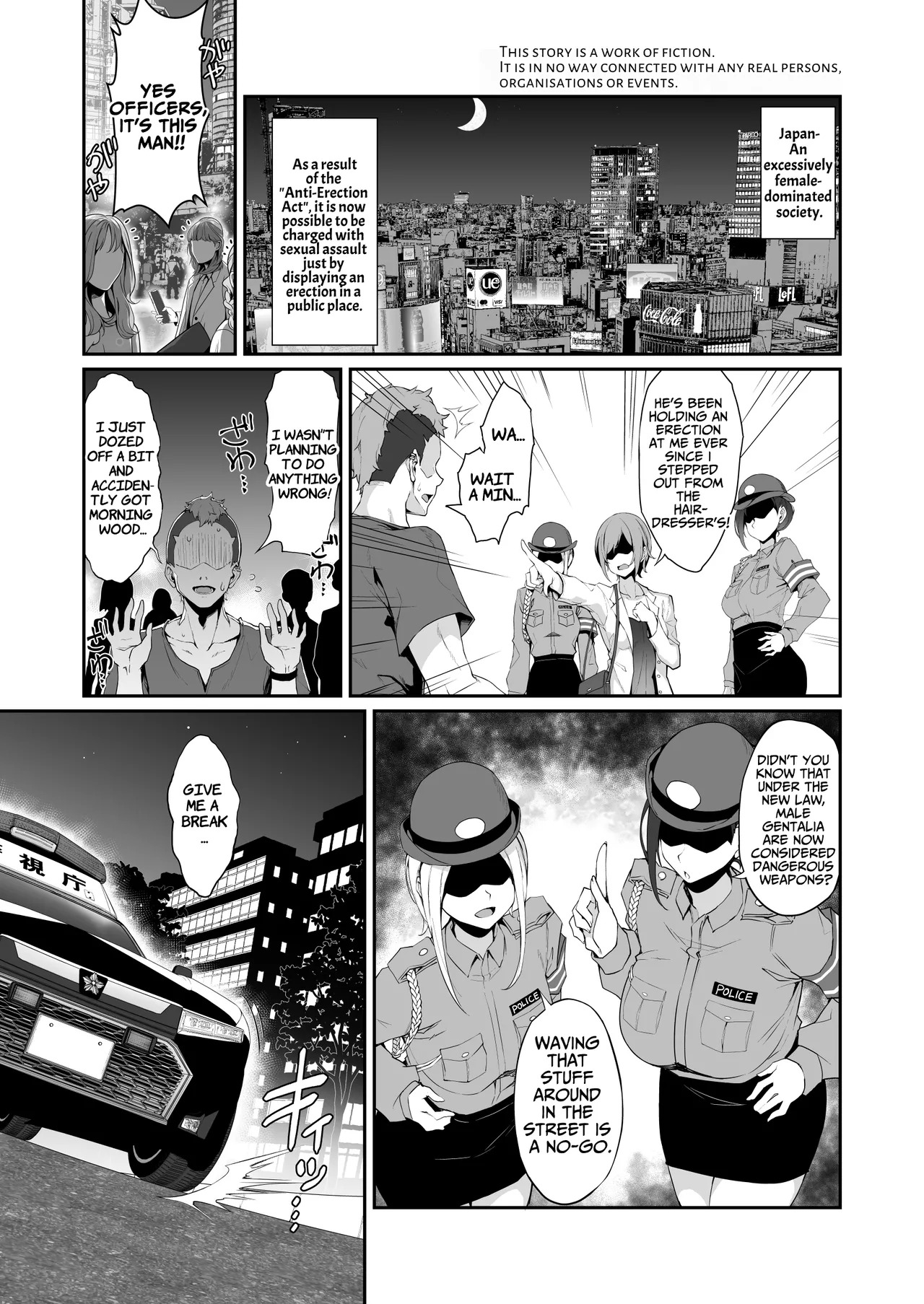 [Handful☆Happiness! (Nanahara Fuyuki)] SEX POLICE <Bokki Taisakubu> Utsunomiya Saki no Nichijou | SEX POLICE (Anti-Erection Department) ~The Daily Ordeals of Saki Utsunomiya~ [English] [ApricotJam] [Decensored] [Digital] - Page 3