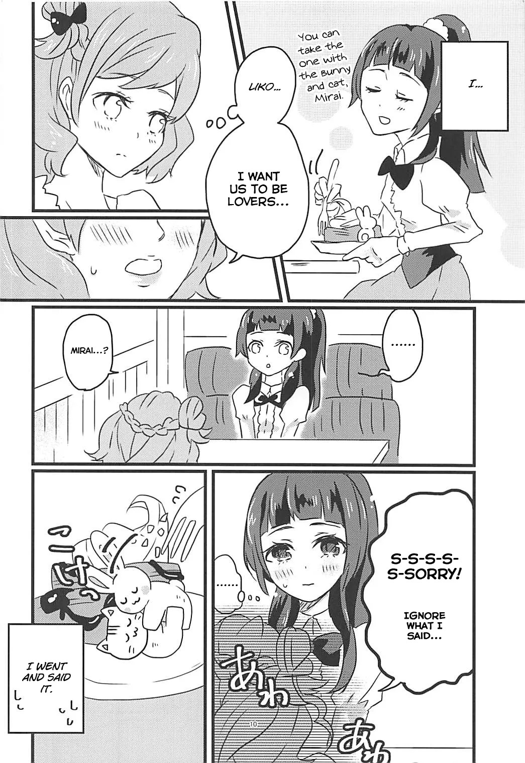 (Rainbow Flavor NAGOYA 7) [Akaringo-chan (Mikorin)] How To Build A Happy Couple (Mahou Tsukai PreCure!) [English] - Page 9