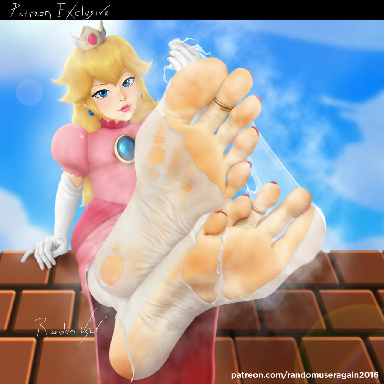 randomuseragain2016 - Peach Collection: Princess Peach Feet and Nylon Socks + Princess Peach and Princess Daisy Foot Worship (The Super Mario Bros. Movie) + Samus Aran and Peach foot worship - Page 10