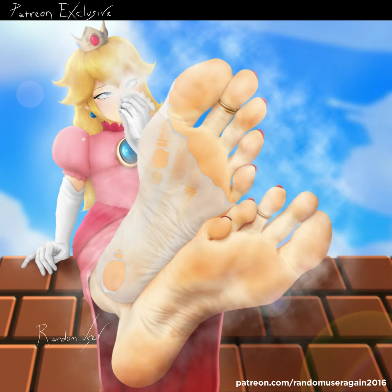 randomuseragain2016 - Peach Collection: Princess Peach Feet and Nylon Socks + Princess Peach and Princess Daisy Foot Worship (The Super Mario Bros. Movie) + Samus Aran and Peach foot worship - Page 12