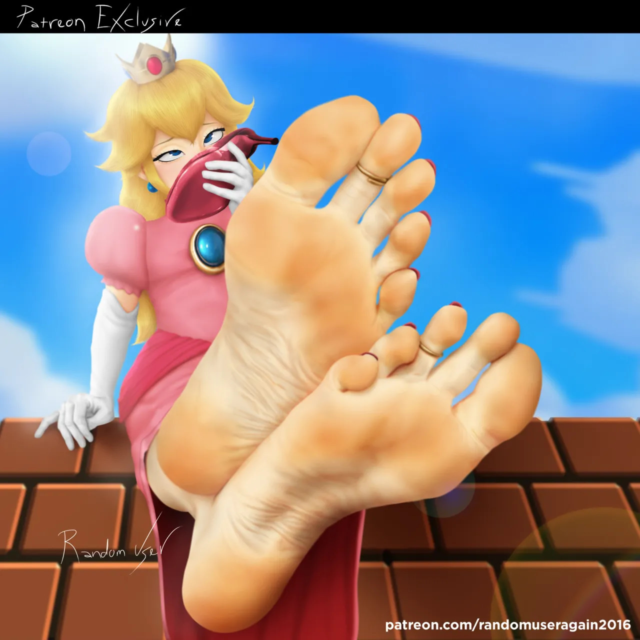 randomuseragain2016 - Peach Collection: Princess Peach Feet and Nylon Socks + Princess Peach and Princess Daisy Foot Worship (The Super Mario Bros. Movie) + Samus Aran and Peach foot worship - Page 15