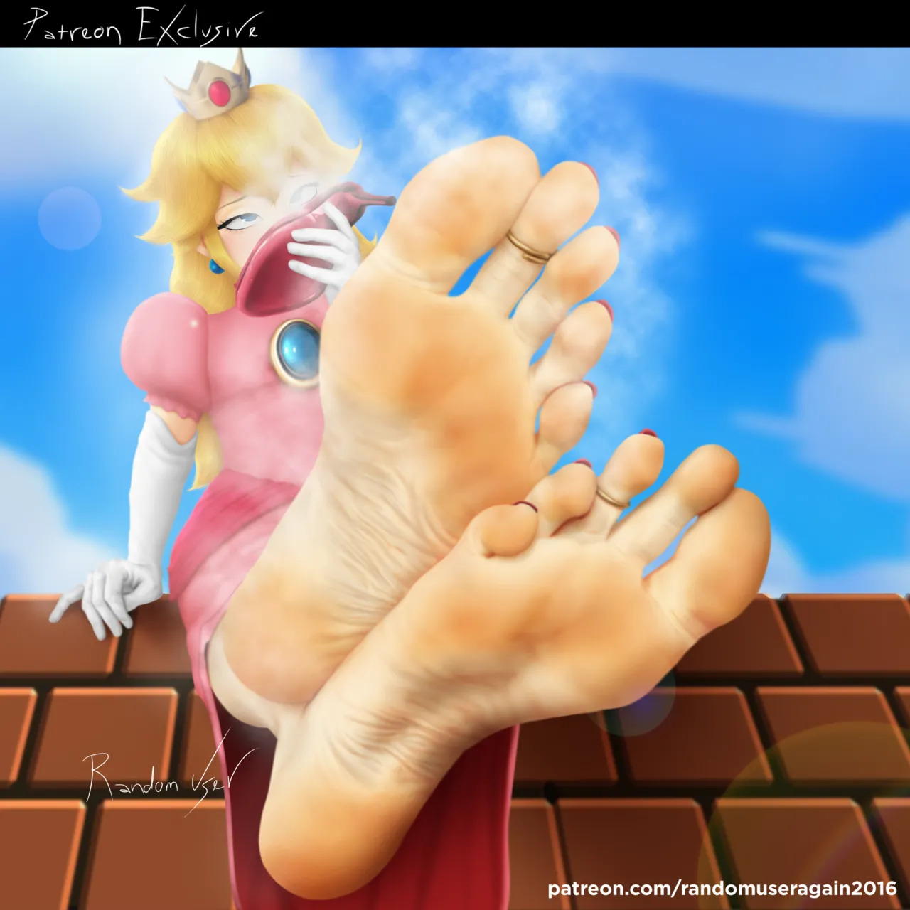 randomuseragain2016 - Peach Collection: Princess Peach Feet and Nylon Socks + Princess Peach and Princess Daisy Foot Worship (The Super Mario Bros. Movie) + Samus Aran and Peach foot worship - Page 16