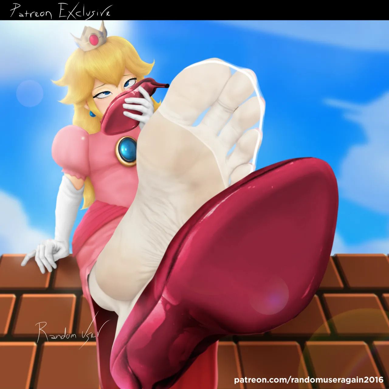 randomuseragain2016 - Peach Collection: Princess Peach Feet and Nylon Socks + Princess Peach and Princess Daisy Foot Worship (The Super Mario Bros. Movie) + Samus Aran and Peach foot worship - Page 3