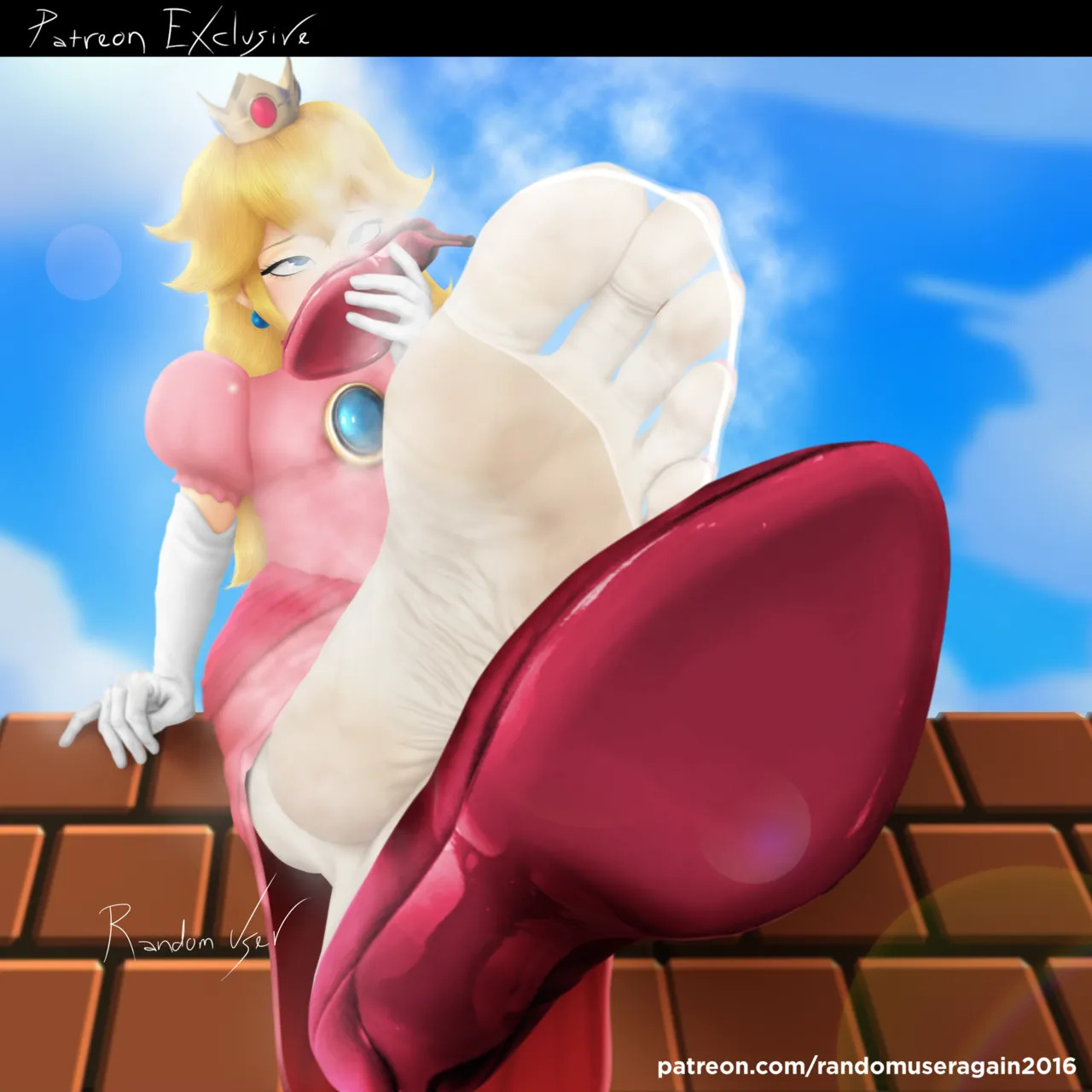 randomuseragain2016 - Peach Collection: Princess Peach Feet and Nylon Socks + Princess Peach and Princess Daisy Foot Worship (The Super Mario Bros. Movie) + Samus Aran and Peach foot worship - Page 4