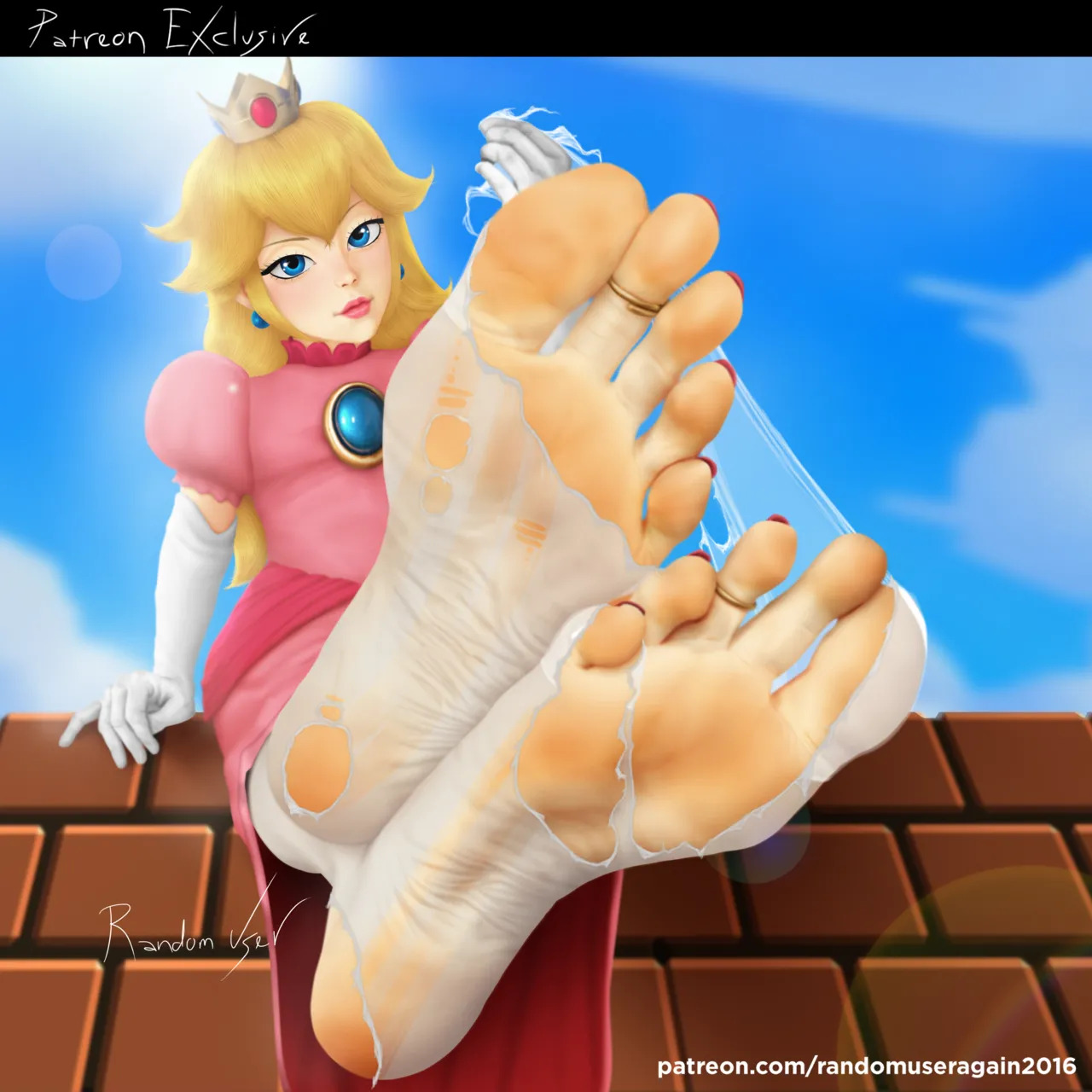 randomuseragain2016 - Peach Collection: Princess Peach Feet and Nylon Socks + Princess Peach and Princess Daisy Foot Worship (The Super Mario Bros. Movie) + Samus Aran and Peach foot worship - Page 9