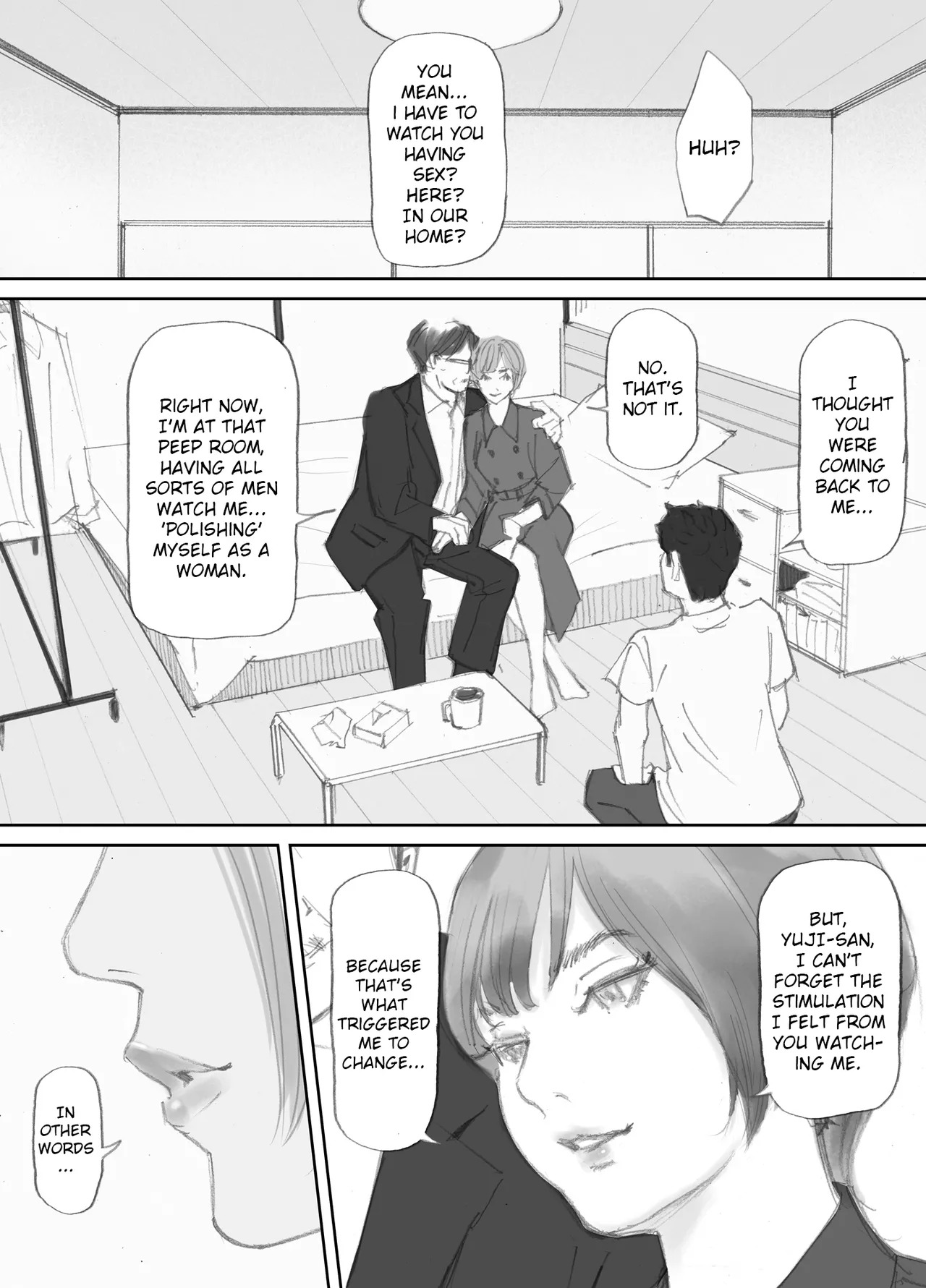 [Nekome Koi] My Wife, On the Other Side of The Peep Room… [English] [LateStateRetardation] - Page 182