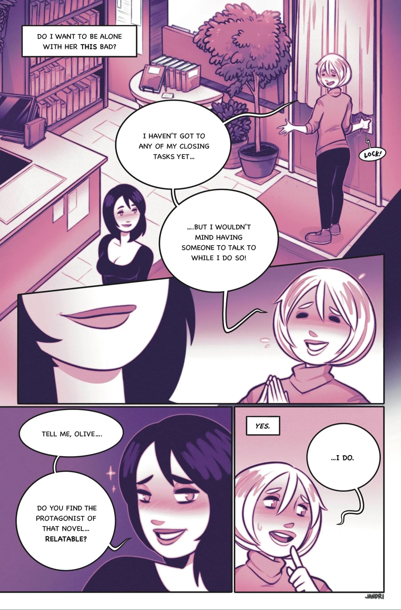 [Jandri] Bookworm - Chapter One: Suggestion - Page 16