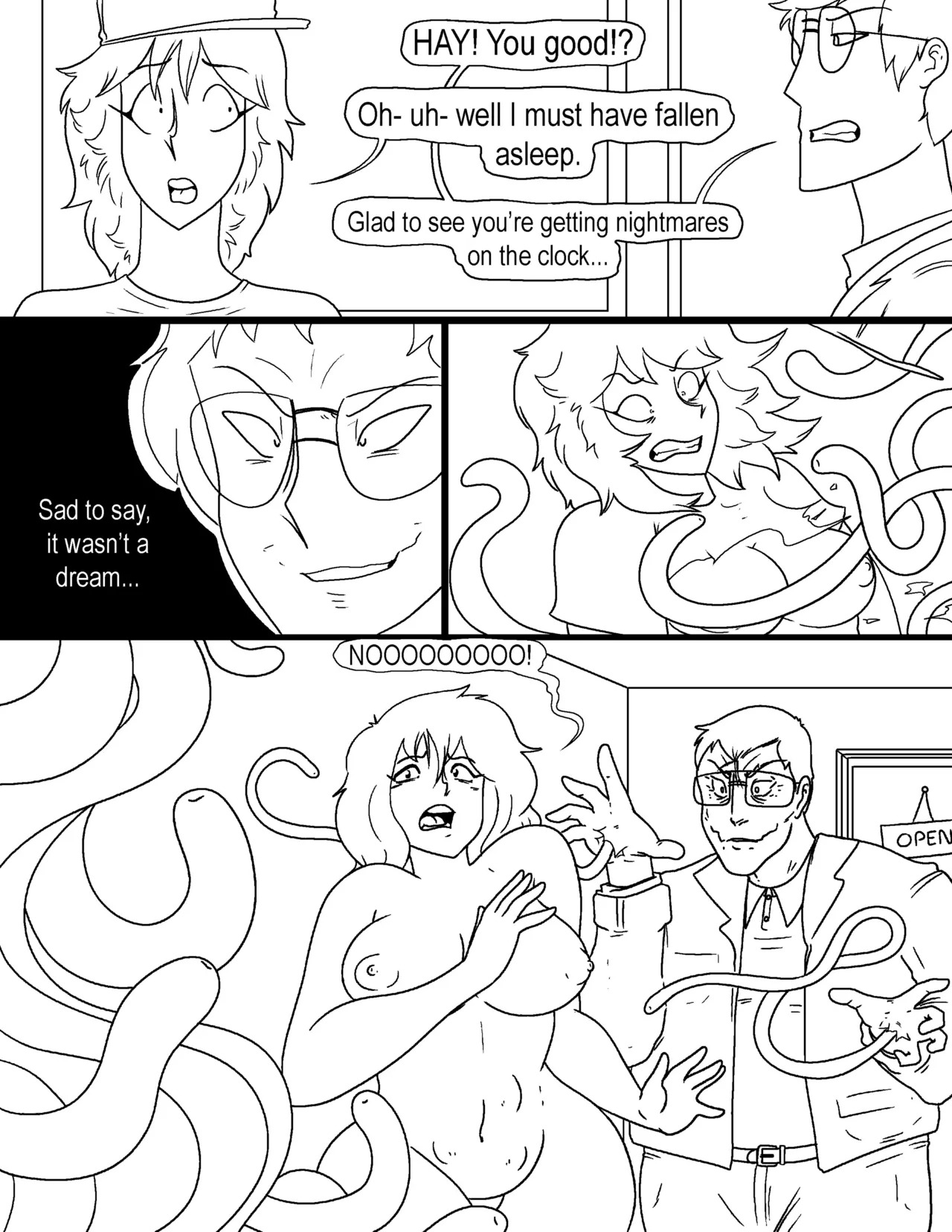 [Cleverfoxman] THE INVADED PIZZA WORKER AND THE PUMPER TENTACLES FROM MARS - Page 9