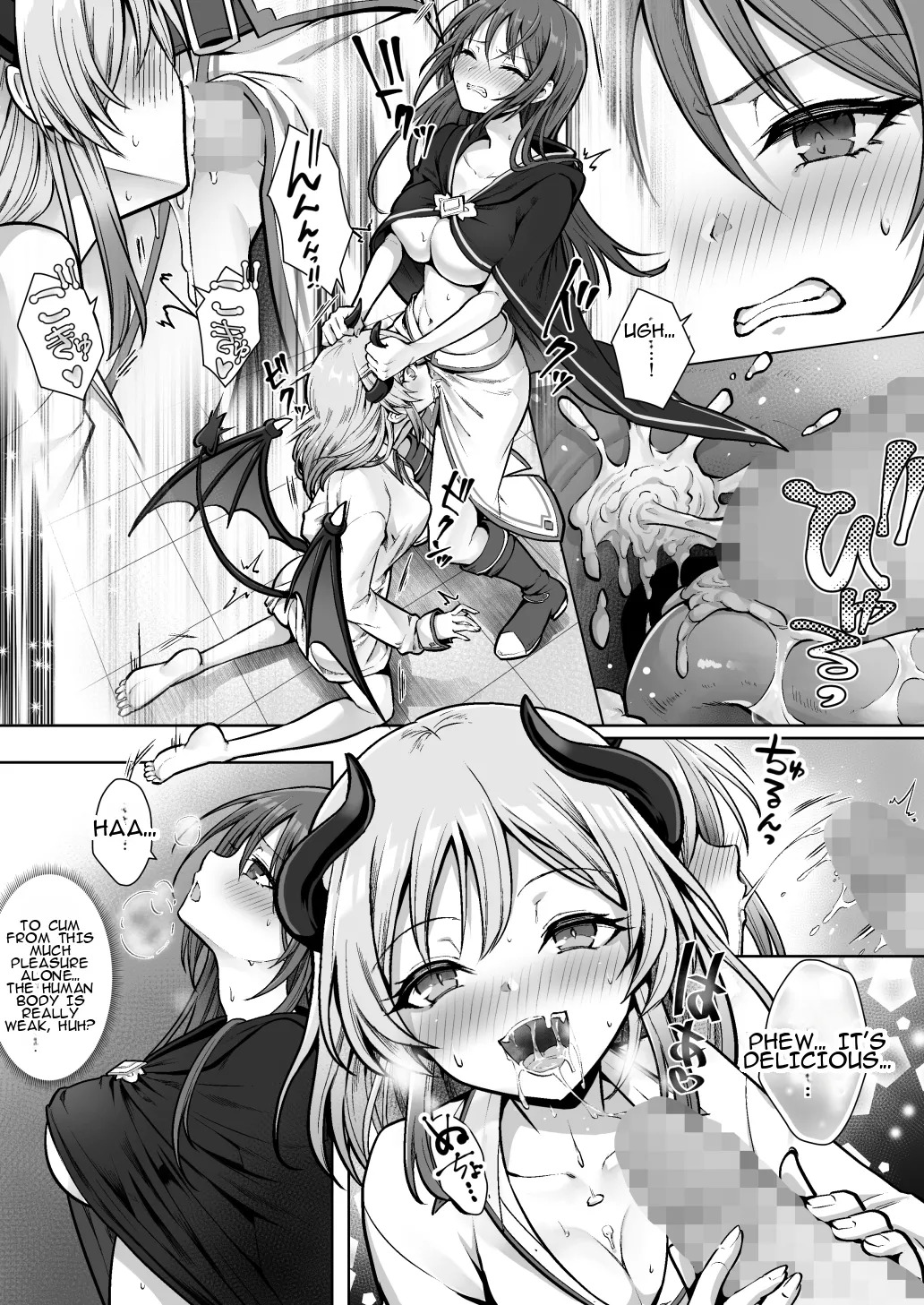 [Amulai Okashi Seisakusho (Sasanomanibi)] Shuzoku Henkou no Trap de Ningen Kenshi Osu ga Mesu Succubus ni! | A Male Human Swordsman Turns Into a Female Succubus Due to a Species-changing Trap! [English] - Page 12