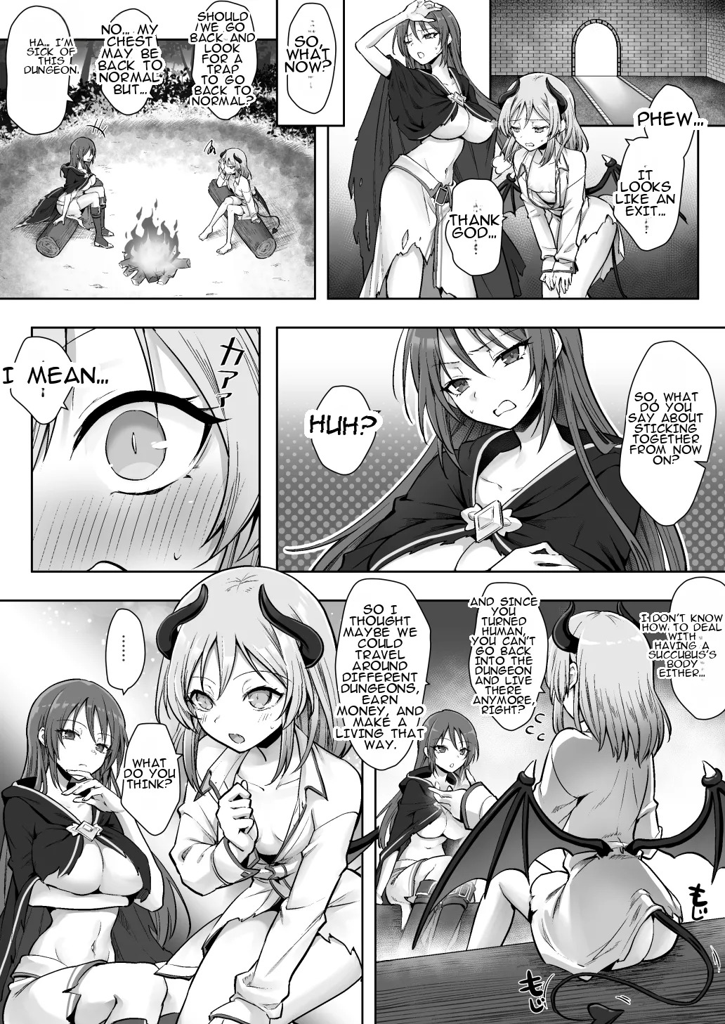 [Amulai Okashi Seisakusho (Sasanomanibi)] Shuzoku Henkou no Trap de Ningen Kenshi Osu ga Mesu Succubus ni! | A Male Human Swordsman Turns Into a Female Succubus Due to a Species-changing Trap! [English] - Page 28