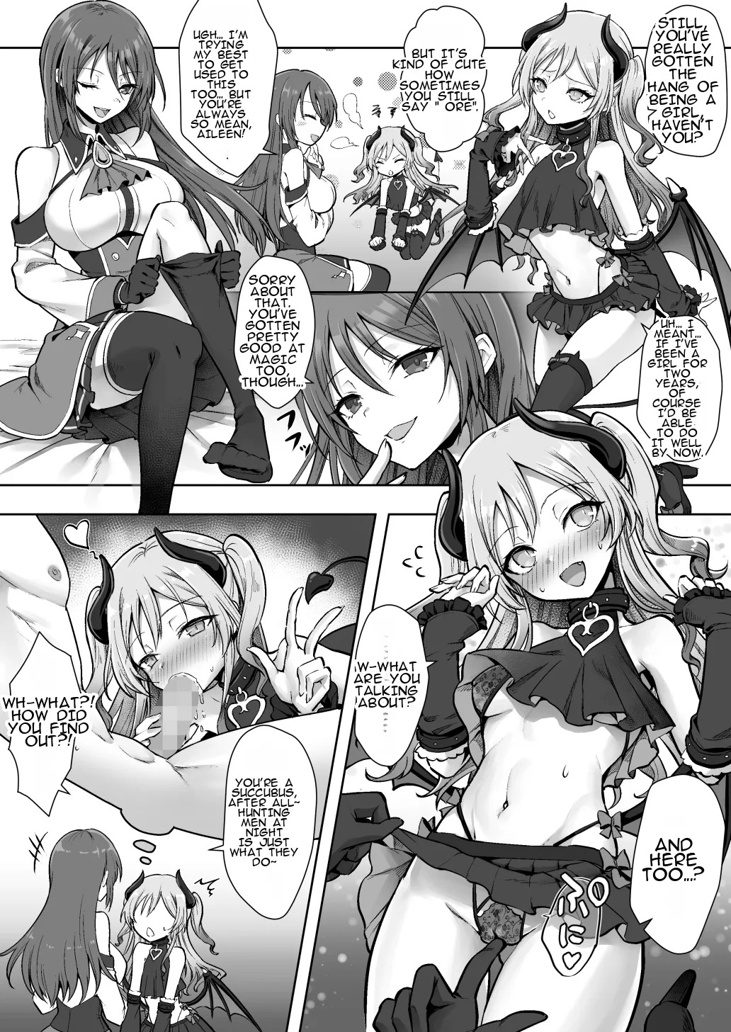 [Amulai Okashi Seisakusho (Sasanomanibi)] Shuzoku Henkou no Trap de Ningen Kenshi Osu ga Mesu Succubus ni! | A Male Human Swordsman Turns Into a Female Succubus Due to a Species-changing Trap! [English] - Page 30