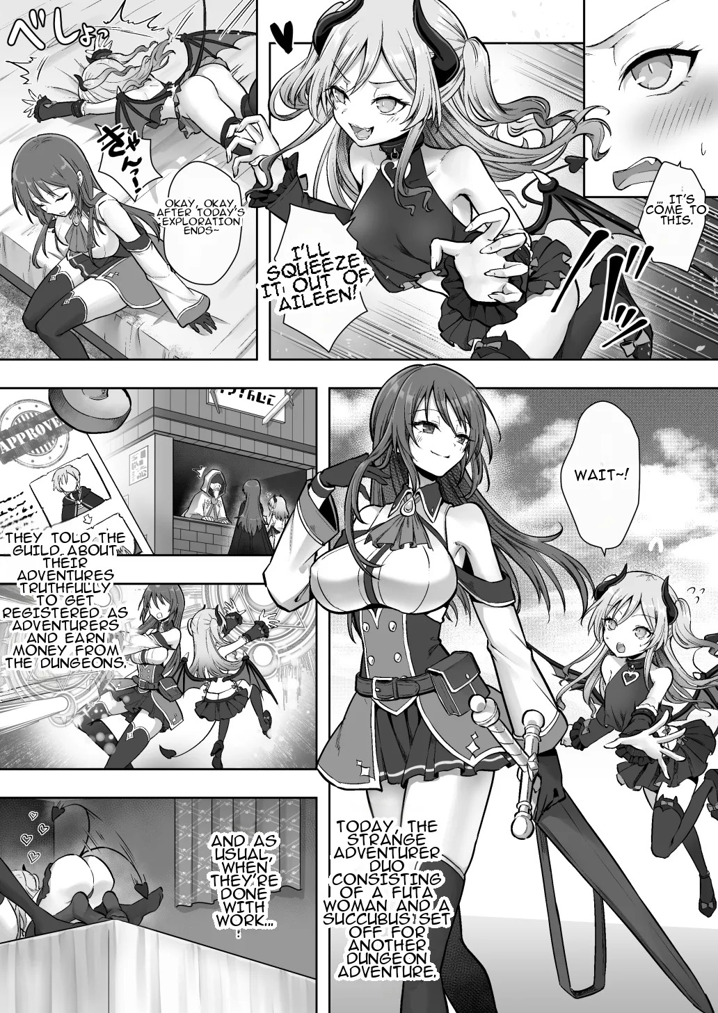 [Amulai Okashi Seisakusho (Sasanomanibi)] Shuzoku Henkou no Trap de Ningen Kenshi Osu ga Mesu Succubus ni! | A Male Human Swordsman Turns Into a Female Succubus Due to a Species-changing Trap! [English] - Page 31