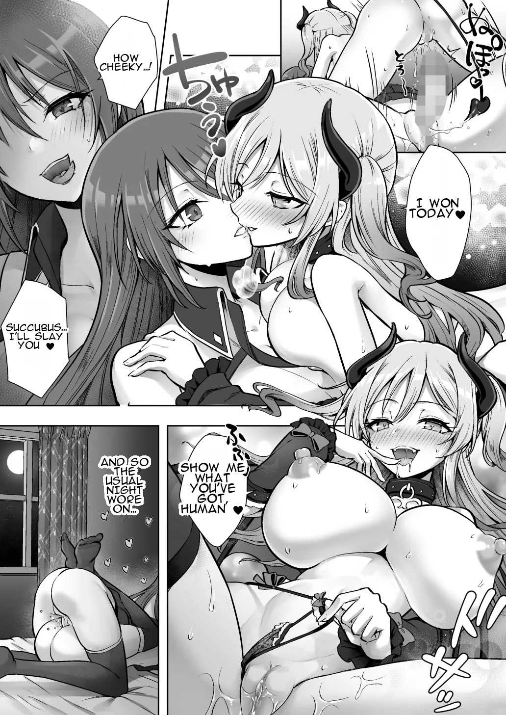 [Amulai Okashi Seisakusho (Sasanomanibi)] Shuzoku Henkou no Trap de Ningen Kenshi Osu ga Mesu Succubus ni! | A Male Human Swordsman Turns Into a Female Succubus Due to a Species-changing Trap! [English] - Page 36