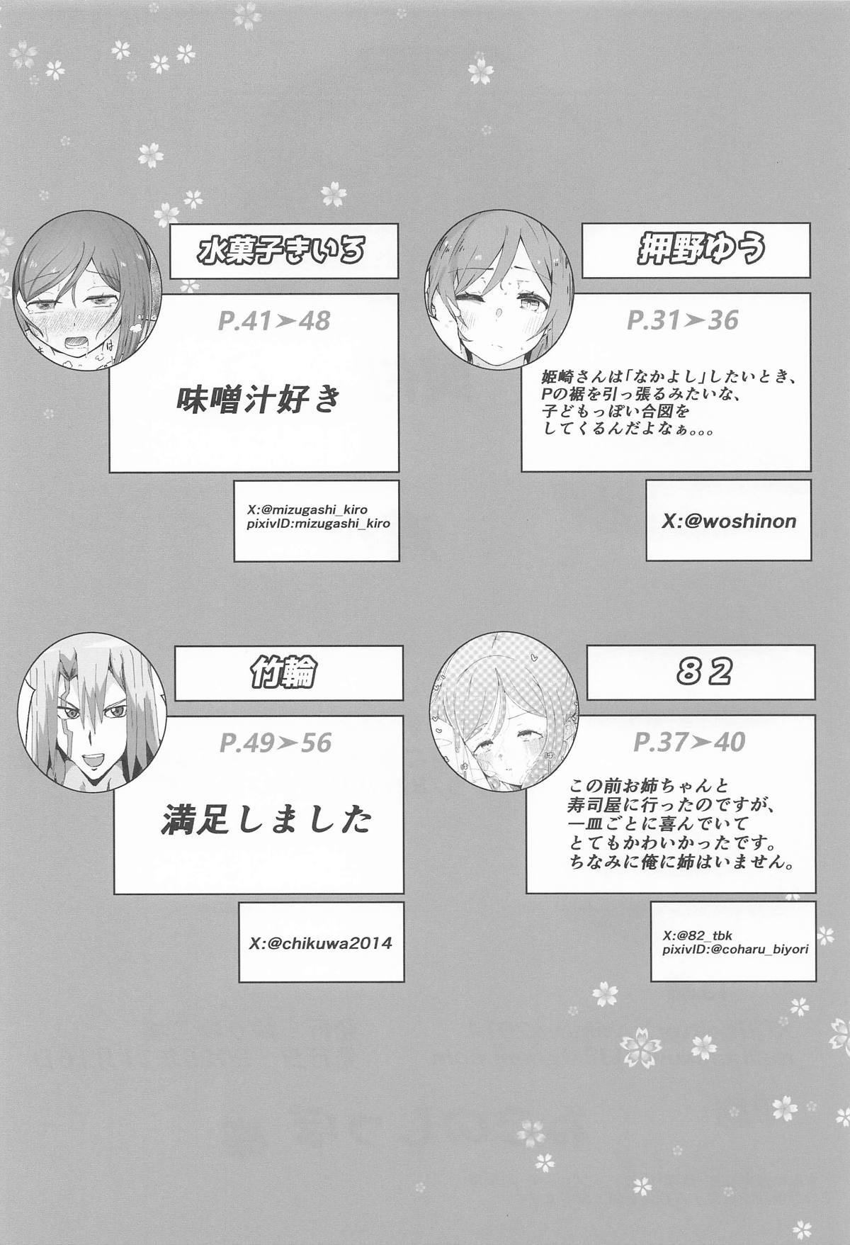 [練り物工場] 姫崎莉波ドスケベ合同誌『Hamidasy trick』(学園アイドルマスター) - Page 58