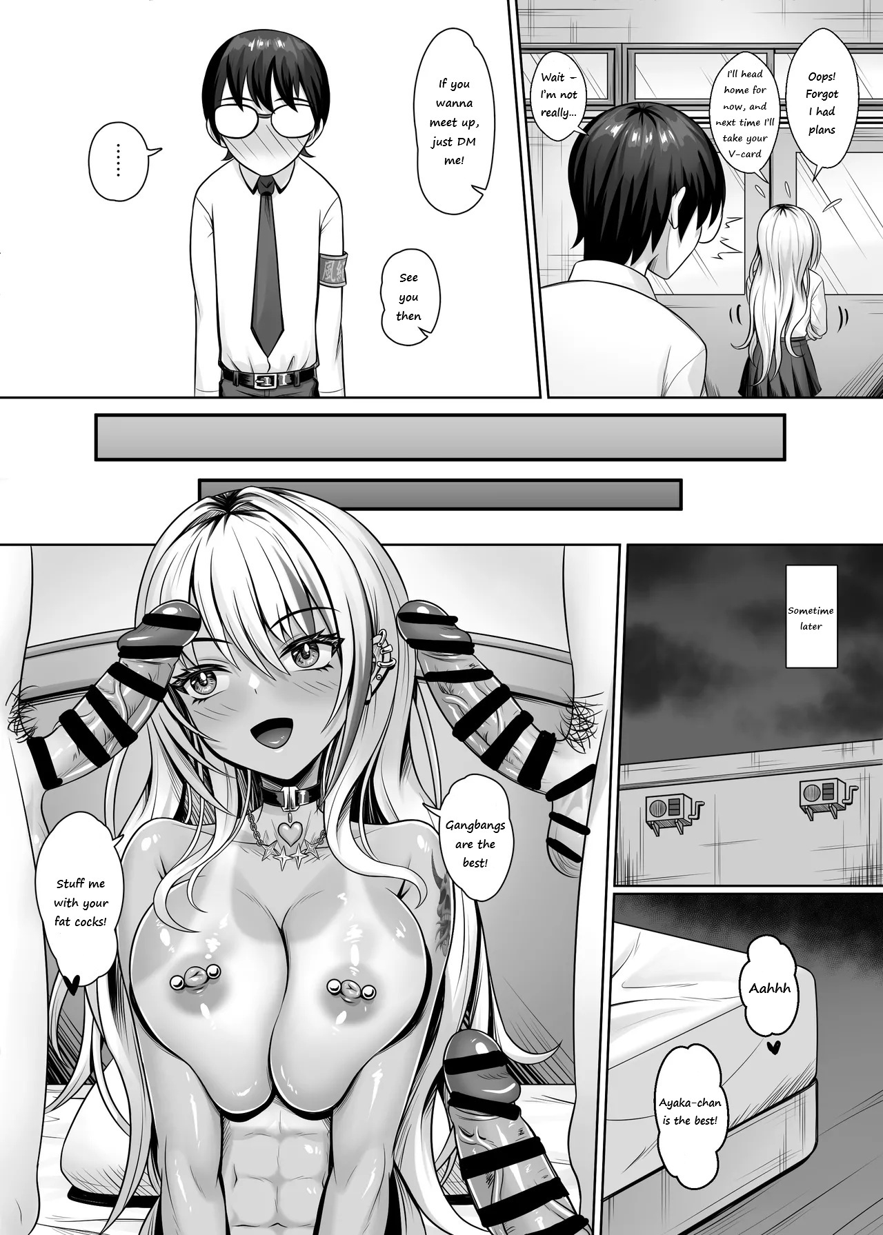 [Shokushu in the deep sea (Tako Seijin)] Class no Kuro Gal to Pakopako | Fucking With the Class’s Dark-Skinned Gyaru [English] - Page 12