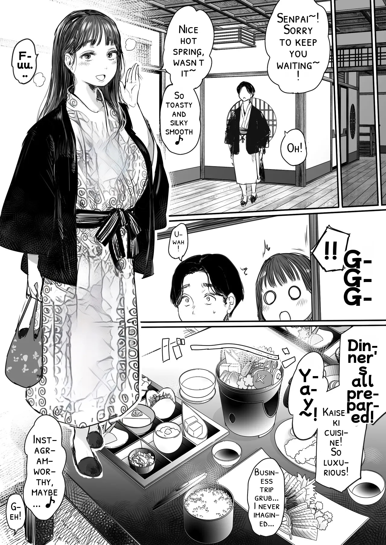 [Ookami Shoujo Dan (Mukoujima Tenro)] Shucchou, Kouhai to Aibeya. Yukishi Nure Hada ni Shiboritsukusareta Yoru [English] [DNTA] - Page 13