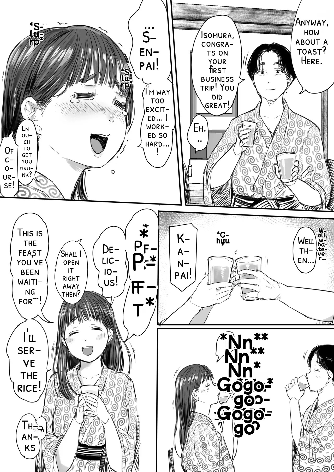 [Ookami Shoujo Dan (Mukoujima Tenro)] Shucchou, Kouhai to Aibeya. Yukishi Nure Hada ni Shiboritsukusareta Yoru [English] [DNTA] - Page 14