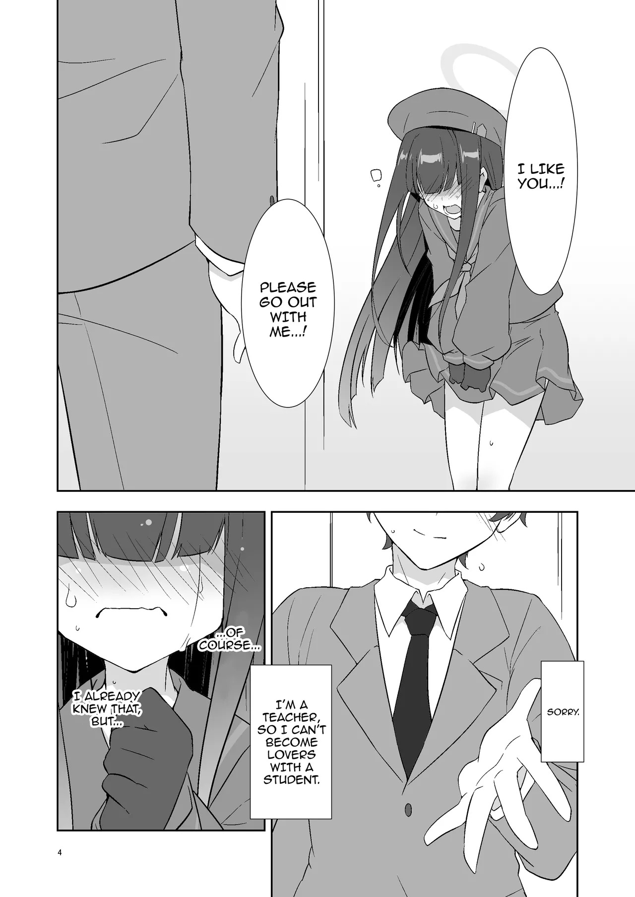 [Silver Way (Shirogane)] Sensei dakara Seito no Koibito ni wa Narenai kedo SeFri ni nara Natte Agerareru yo. | As A Sensei, I Can't Become A Student's Lover, But I Can Be Your Fuckbuddy (Blue Archive) [English] {Doujins.com} [Digital] - Page 3