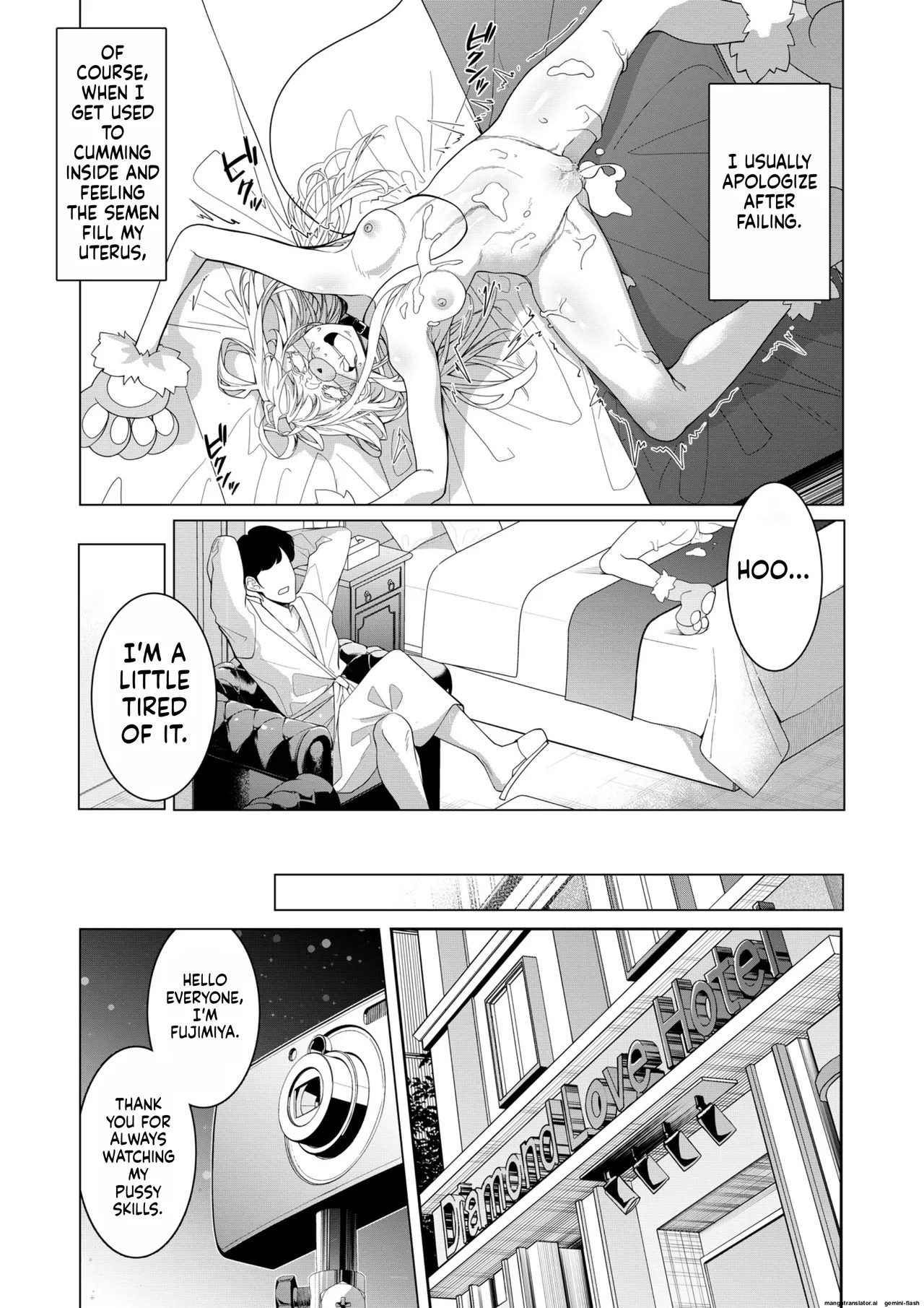 [Hisamaru Hajimeya (Hisamaru Hajime)] Saimin Appli de! ~Chou Cool! Tensai Half Ojou-sama ni Hentai Omanko Geinin to Shite AV Haishin Sasete Mita~ [English] [AI Translated] [Decensored] - Page 42
