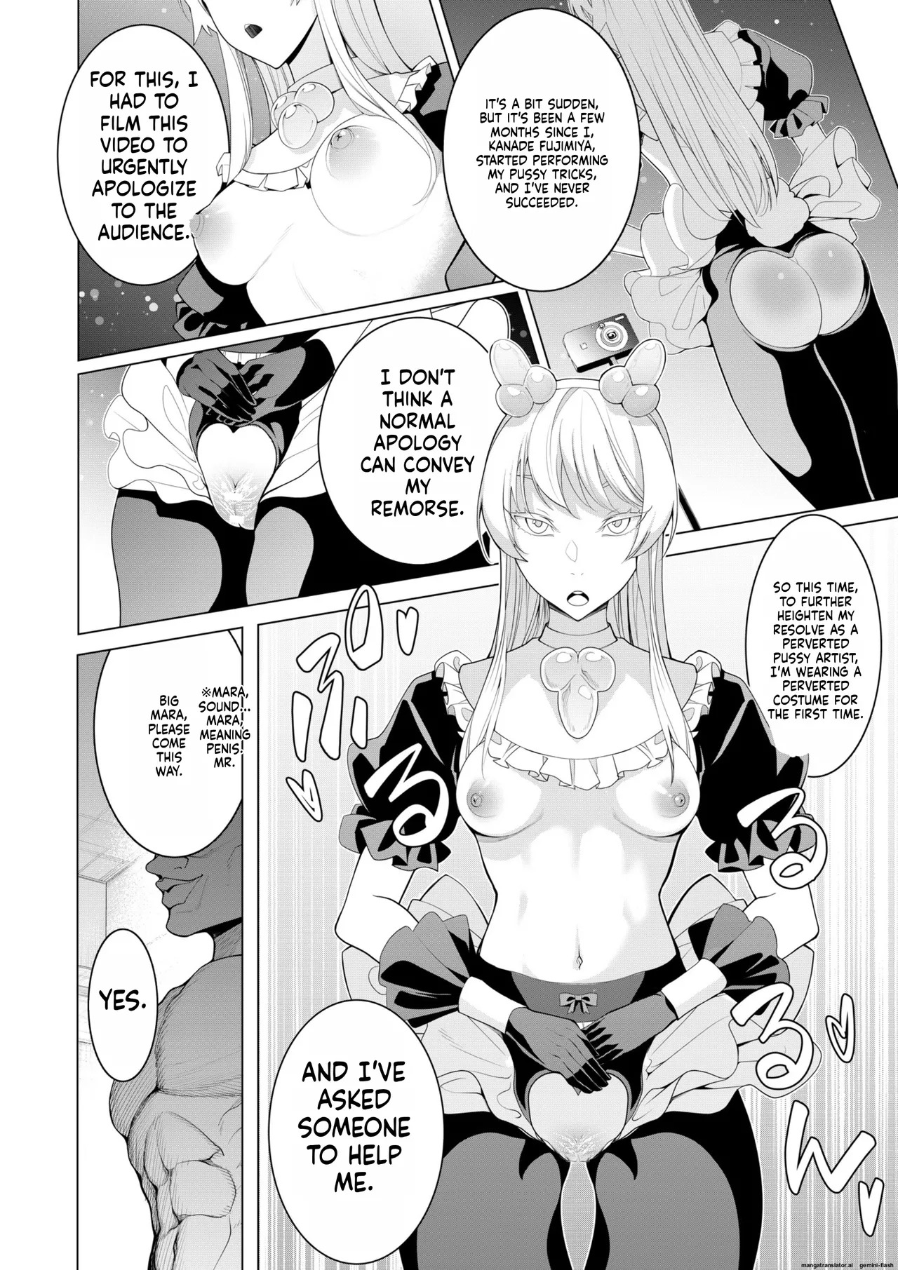 [Hisamaru Hajimeya (Hisamaru Hajime)] Saimin Appli de! ~Chou Cool! Tensai Half Ojou-sama ni Hentai Omanko Geinin to Shite AV Haishin Sasete Mita~ [English] [AI Translated] [Decensored] - Page 43