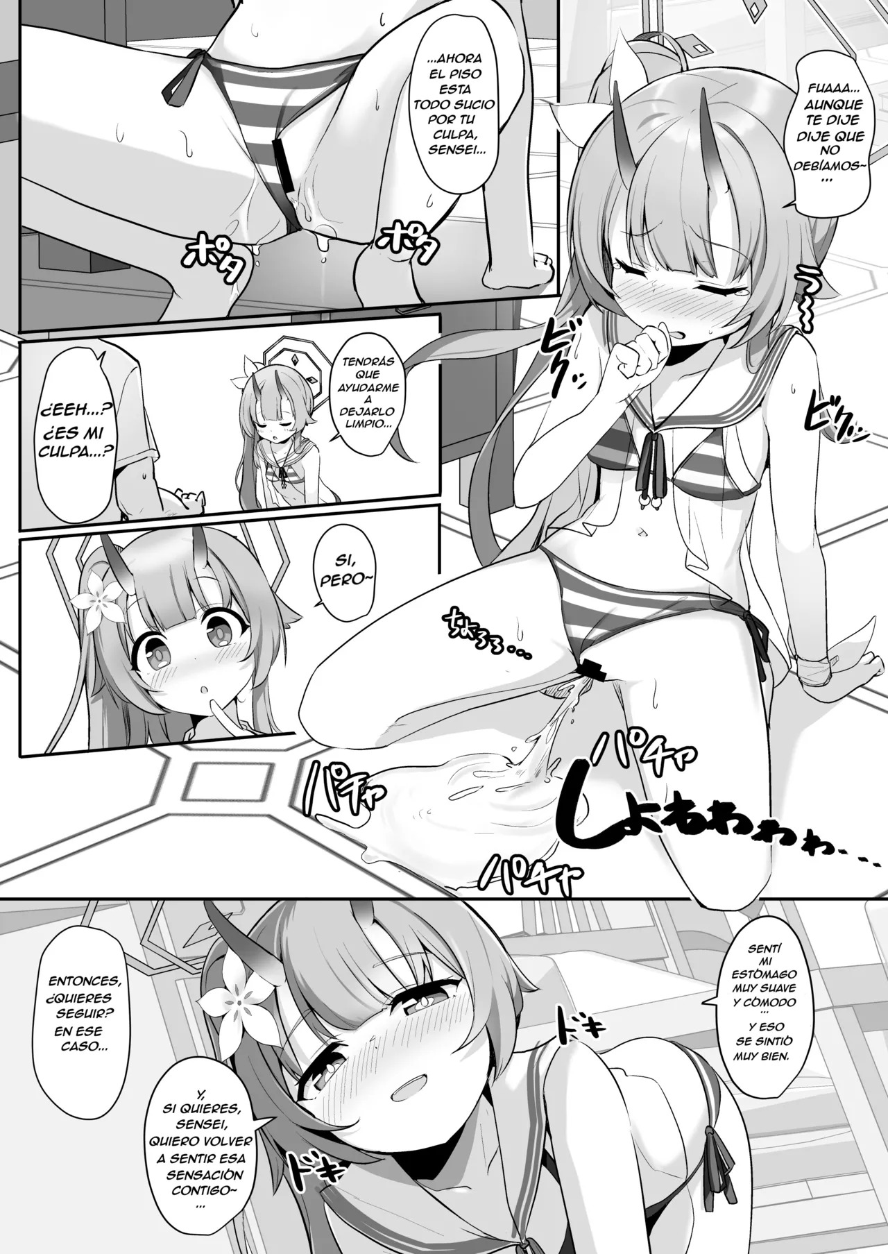 [Milk Pudding (Jamcy)] Mizugi da yo Ippai Dasete Ureshii ne | Me gusta que muestres tanto en ese traje de baño (Blue Archive) [Spanish] [Digital] - Page 11