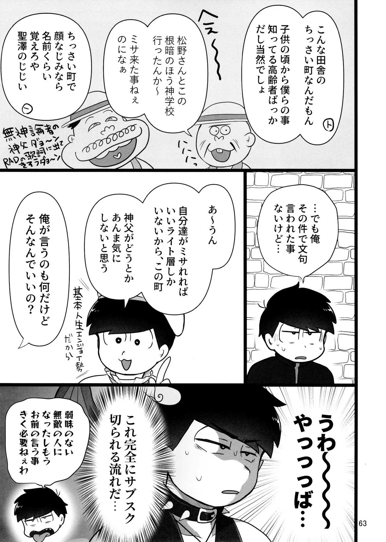 [Ezo-shiki hondo sentō-ki (haru)] kore de inma janai! Wa murigāru. (Osomatsu-san) - Page 63