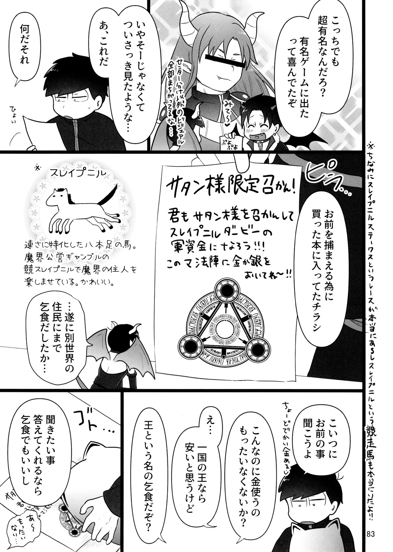[Ezo-shiki hondo sentō-ki (haru)] kore de inma janai! Wa murigāru. (Osomatsu-san) - Page 83