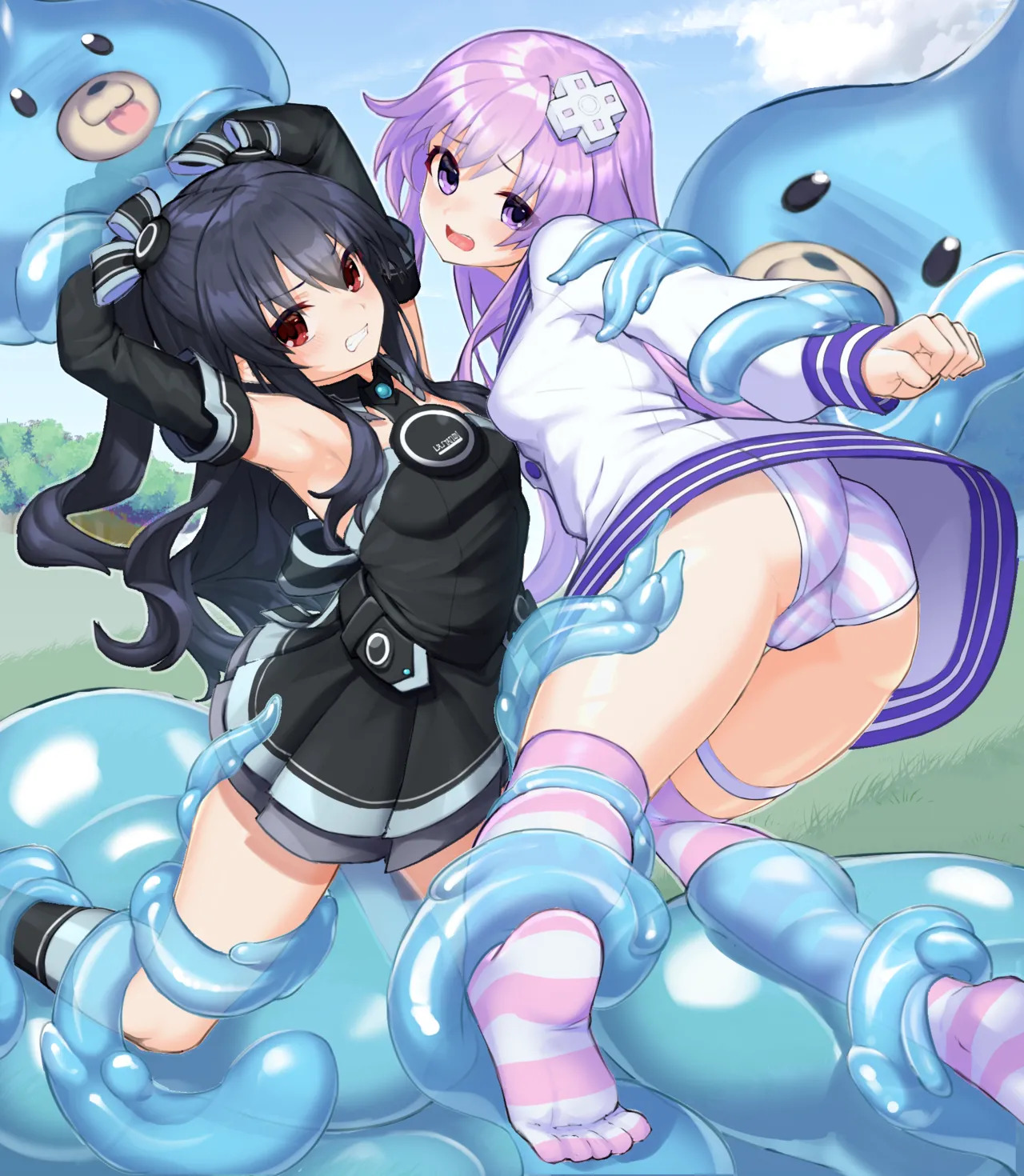 [福玉 死瘟(しおん)] ユニとネプギアのスライム触手姦 - Page 34