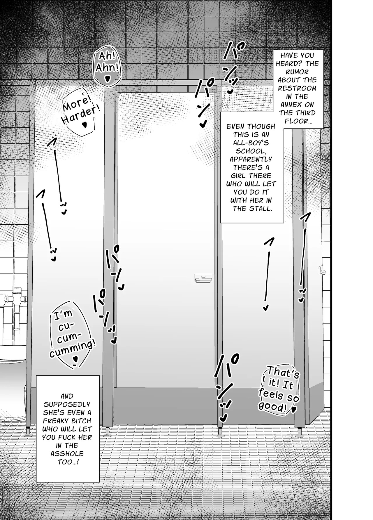 [Circle Tokomaya (Tokomaya Keita)] Bekkan 3-kai danshi toire no nikubenki | Cumdump Princess of the Annex Building 3rd Floor Men's Toilet [English] [Penguin Piper] [Digital] - Page 2
