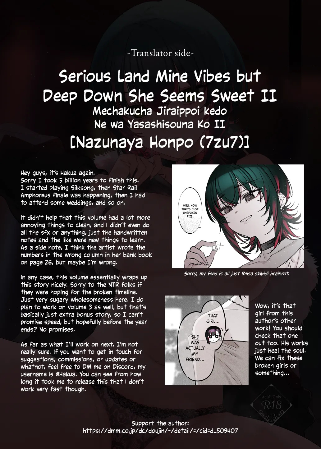 [Nazunaya Honpo (7zu7)] Mechakucha Jiraippoi kedo Ne wa Yasashisouna Ko 2 | Serious Land Mine Vibes but Deep Down She Seems Sweet 2 [English] [Hakua] [Digital] - Page 57