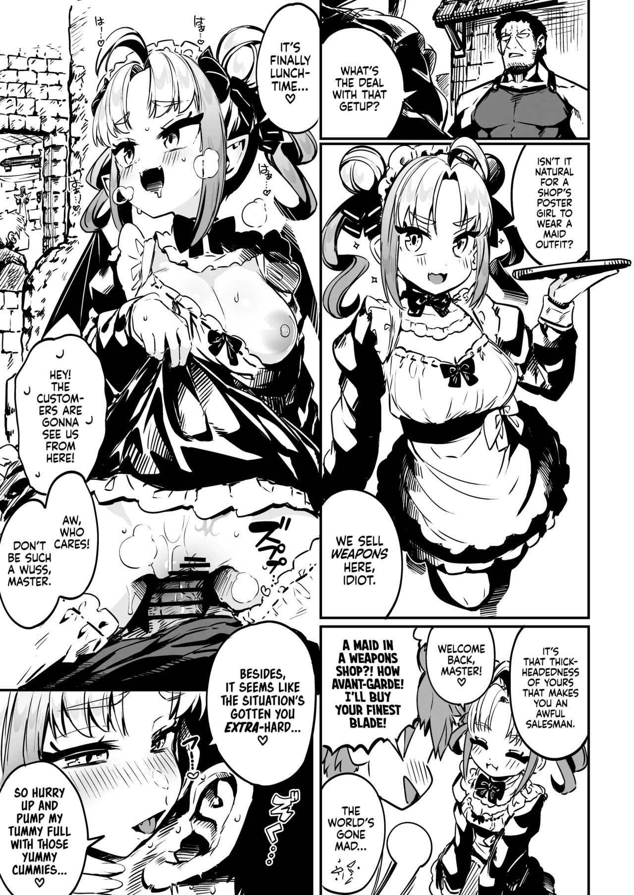[Mannen Dokodoko Dondodoko (Tottotonero Tarou.)] Nee Goshujin Kyo no "Gohobi" Madaa? Bokukko Mesugaki Half Sakyubasu Dorei Musume ni Gohobi Seikatsu | Hurry, Master! ❤︎ Are You Ready To Give Me Today's "Reward"? Living With A Bratty Mesugaki Half-Succubus Slave [English] [Xzosk] - Page 16