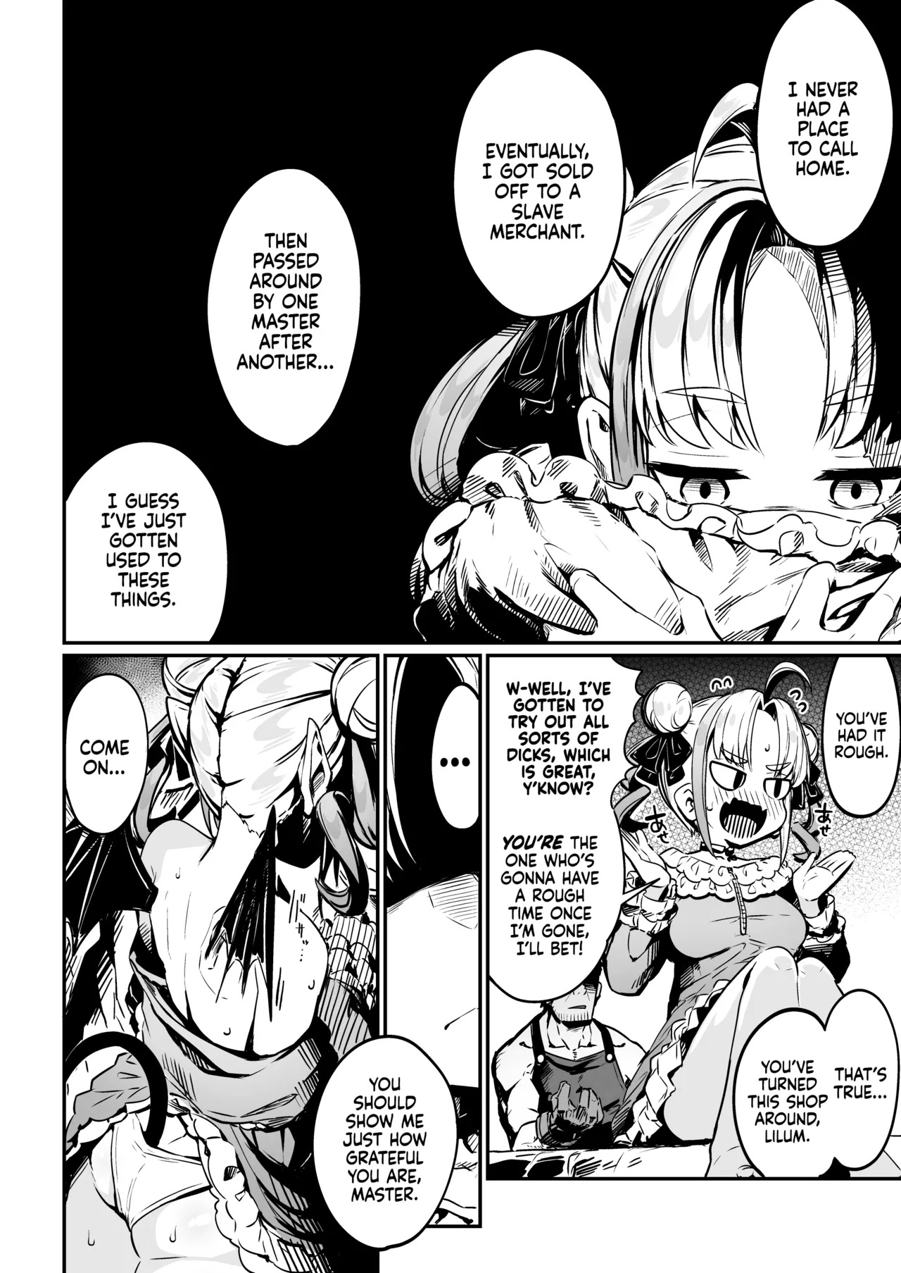 [Mannen Dokodoko Dondodoko (Tottotonero Tarou.)] Nee Goshujin Kyo no "Gohobi" Madaa? Bokukko Mesugaki Half Sakyubasu Dorei Musume ni Gohobi Seikatsu | Hurry, Master! ❤︎ Are You Ready To Give Me Today's "Reward"? Living With A Bratty Mesugaki Half-Succubus Slave [English] [Xzosk] - Page 23
