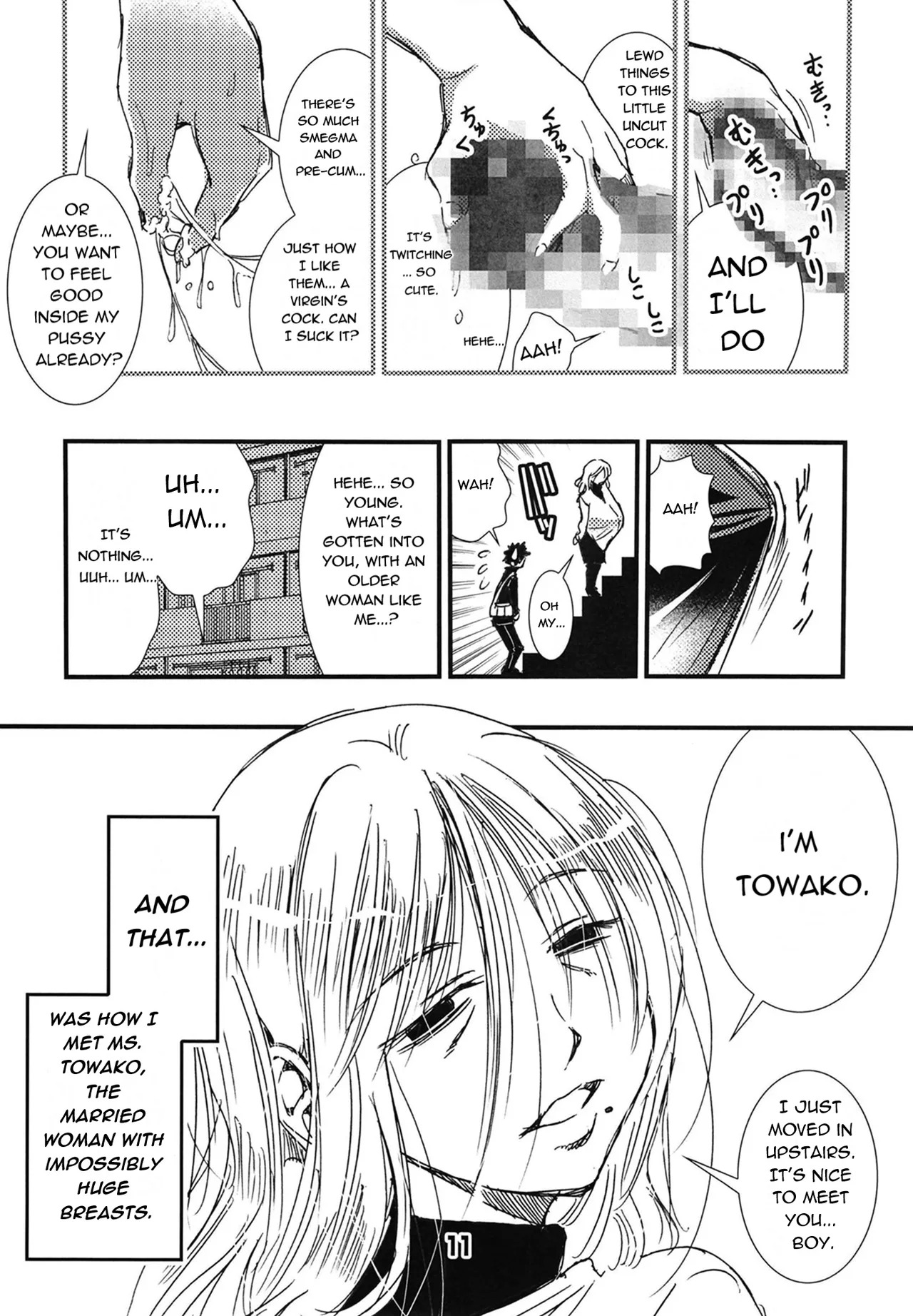 [Matsuyama Seiji (Matsuyama Seiji)] 56-sai Bust 256cm Danchizuma Ookiku Tareta Jukujo no Chibusa... Boku wa Kono Hito de Doutei o Sotsugyou Shita. [English] [Digital] - Page 11