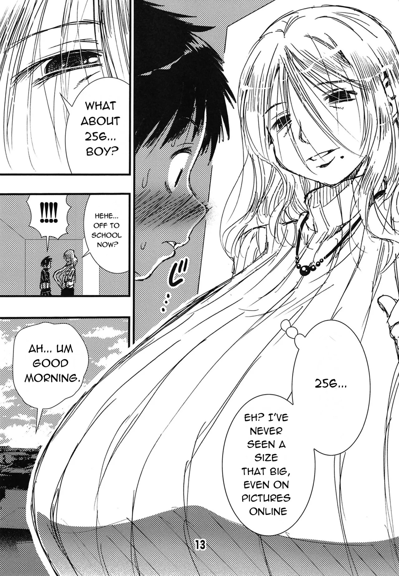 [Matsuyama Seiji (Matsuyama Seiji)] 56-sai Bust 256cm Danchizuma Ookiku Tareta Jukujo no Chibusa... Boku wa Kono Hito de Doutei o Sotsugyou Shita. [English] [Digital] - Page 13