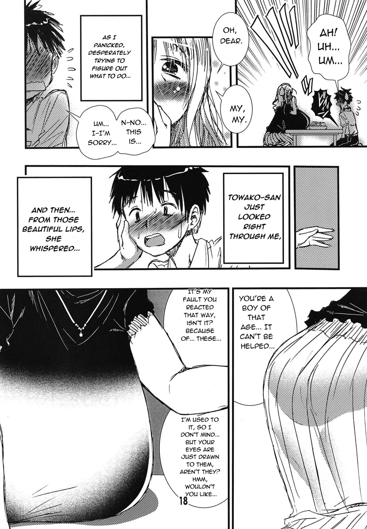 [Matsuyama Seiji (Matsuyama Seiji)] 56-sai Bust 256cm Danchizuma Ookiku Tareta Jukujo no Chibusa... Boku wa Kono Hito de Doutei o Sotsugyou Shita. [English] [Digital] - Page 18